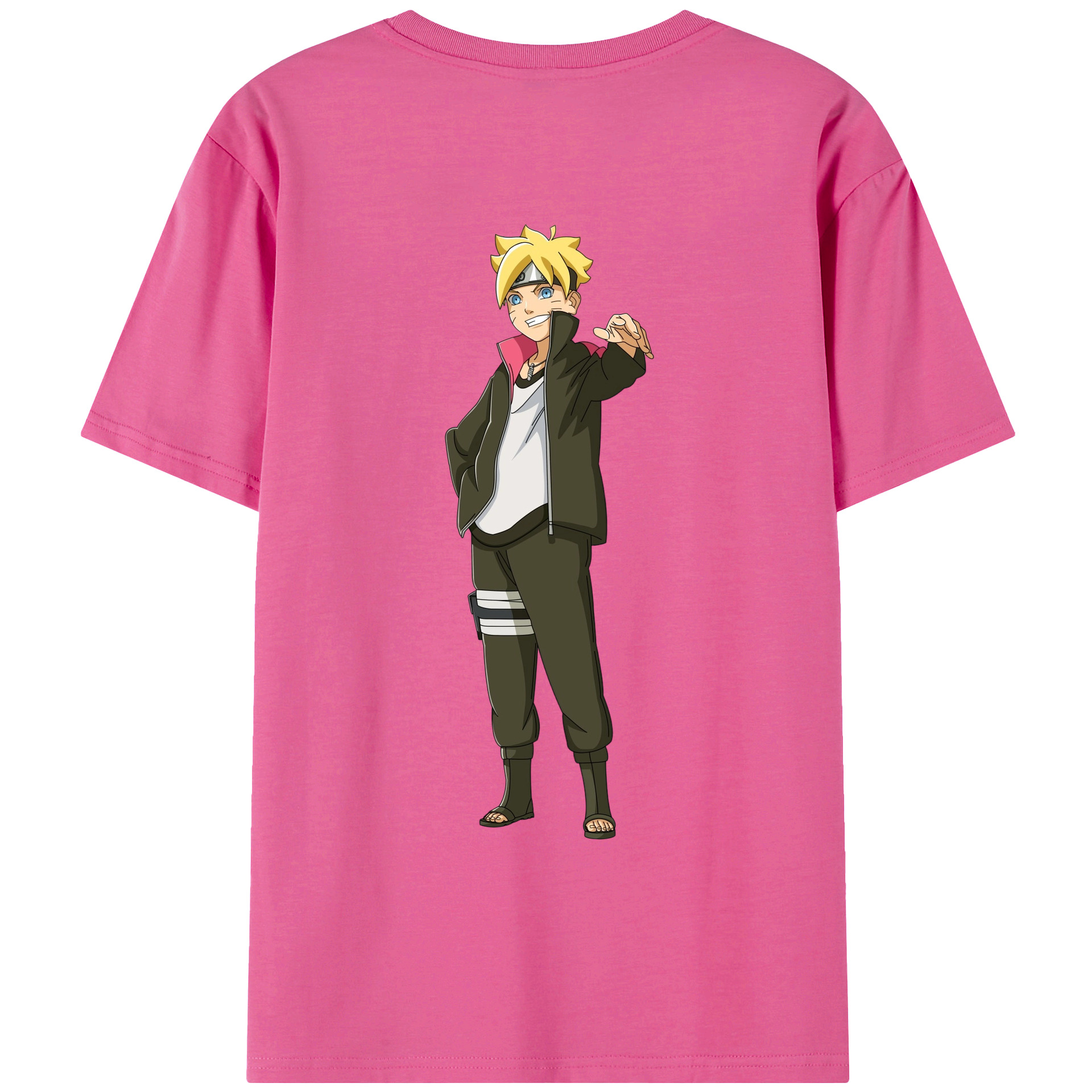 （画像用） NARUTO -ナルト- うずまき ボルト Uzumaki Boruto レディース半袖Tシャツ(バックプリント)