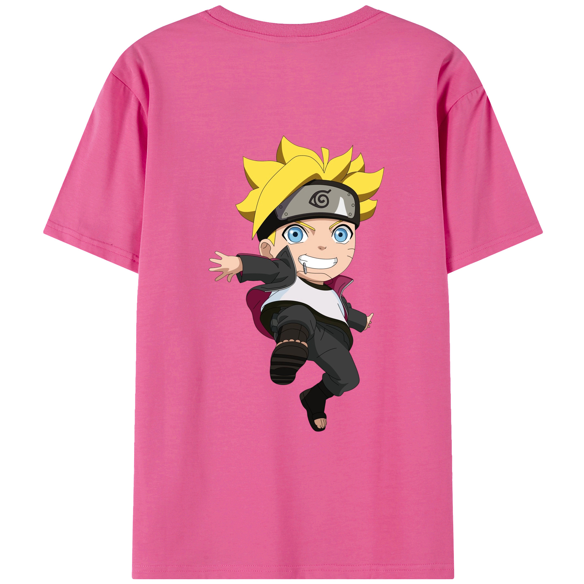 （画像用） NARUTO -ナルト- うずまき ボルト Uzumaki Boruto レディース半袖Tシャツ(バックプリント)