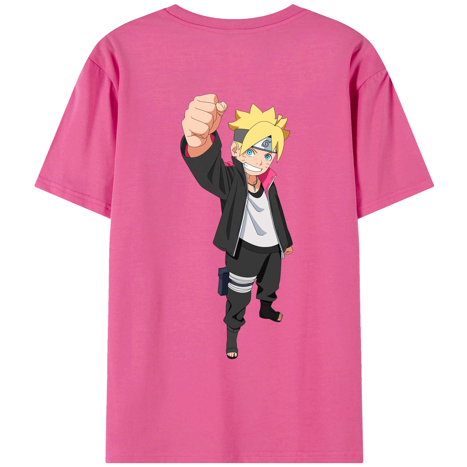 （画像用） NARUTO -ナルト- うずまき ボルト Uzumaki Boruto レディース半袖Tシャツ(バックプリント)