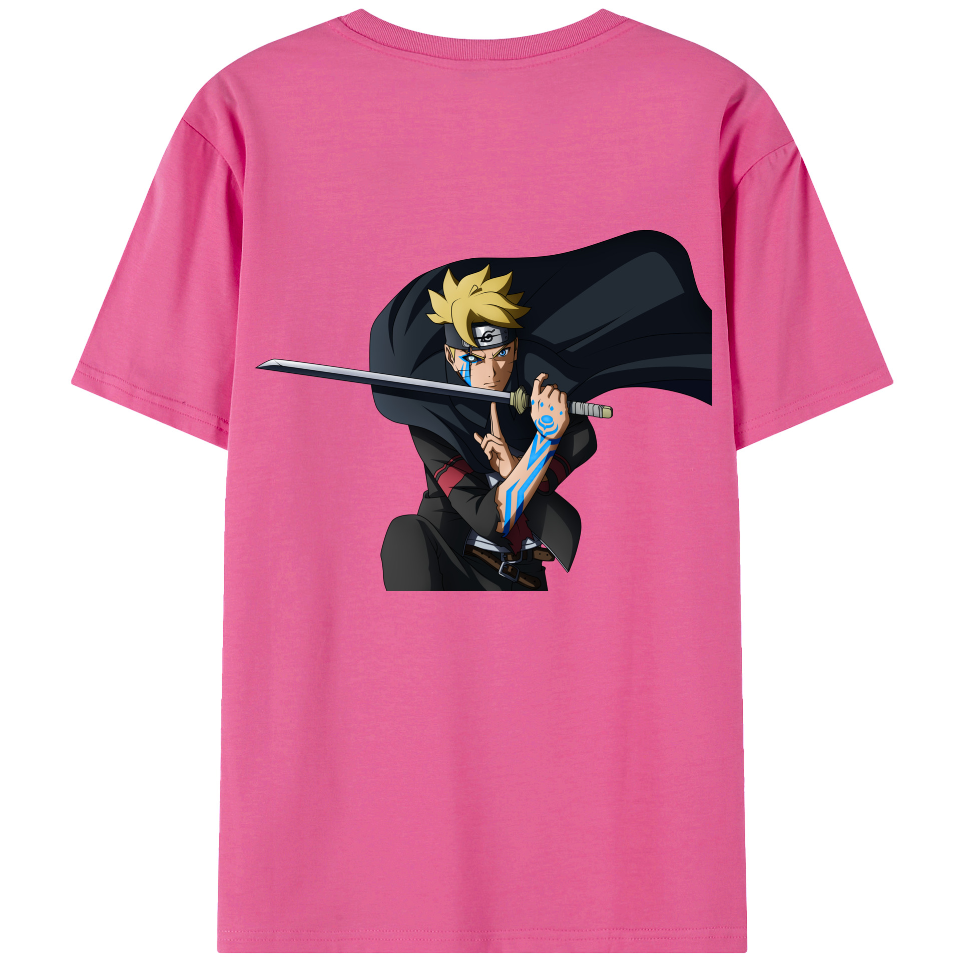 （画像用） NARUTO -ナルト- うずまき ボルト Uzumaki Boruto レディース半袖Tシャツ(バックプリント)