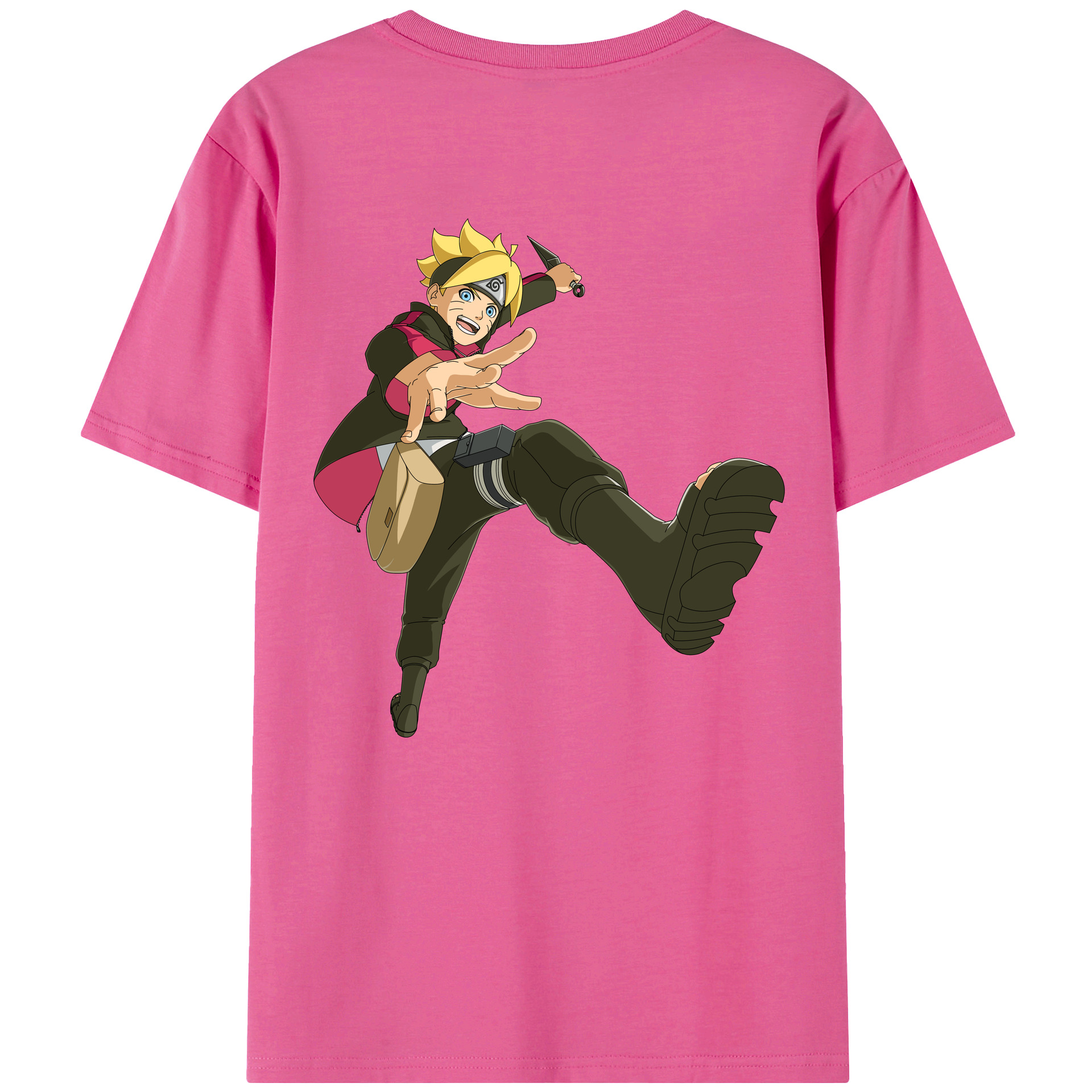 （画像用） NARUTO -ナルト- うずまき ボルト Uzumaki Boruto レディース半袖Tシャツ(バックプリント)