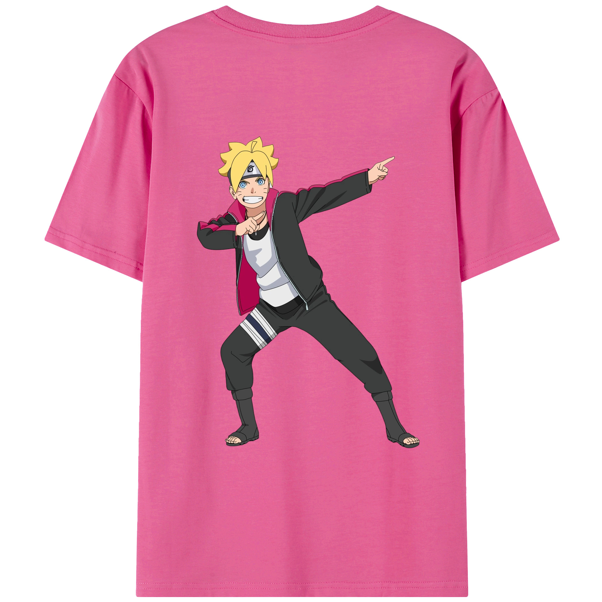 （画像用） NARUTO -ナルト- うずまき ボルト Uzumaki Boruto レディース半袖Tシャツ(バックプリント)