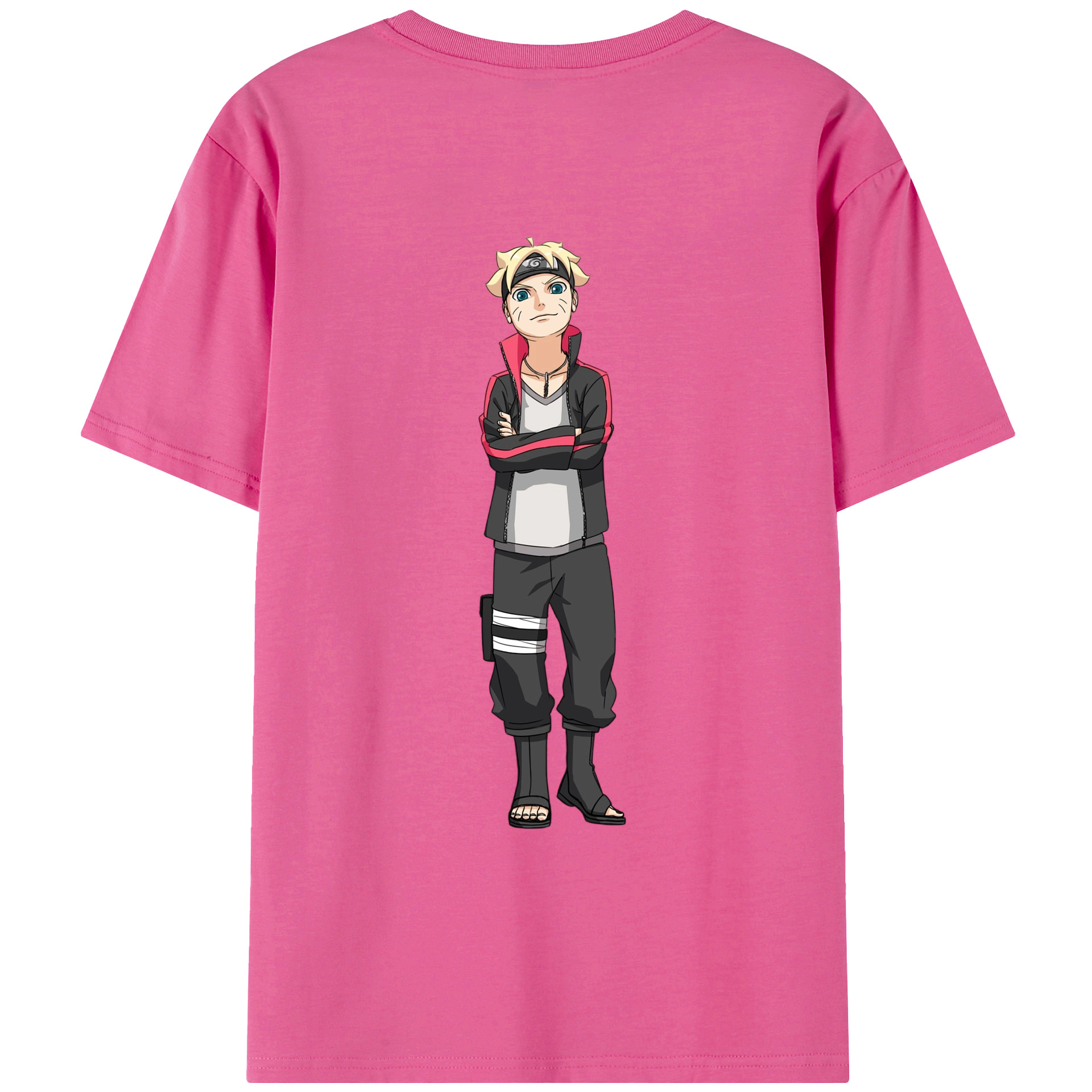 （画像用） NARUTO -ナルト- うずまき ボルト Uzumaki Boruto レディース半袖Tシャツ(バックプリント)