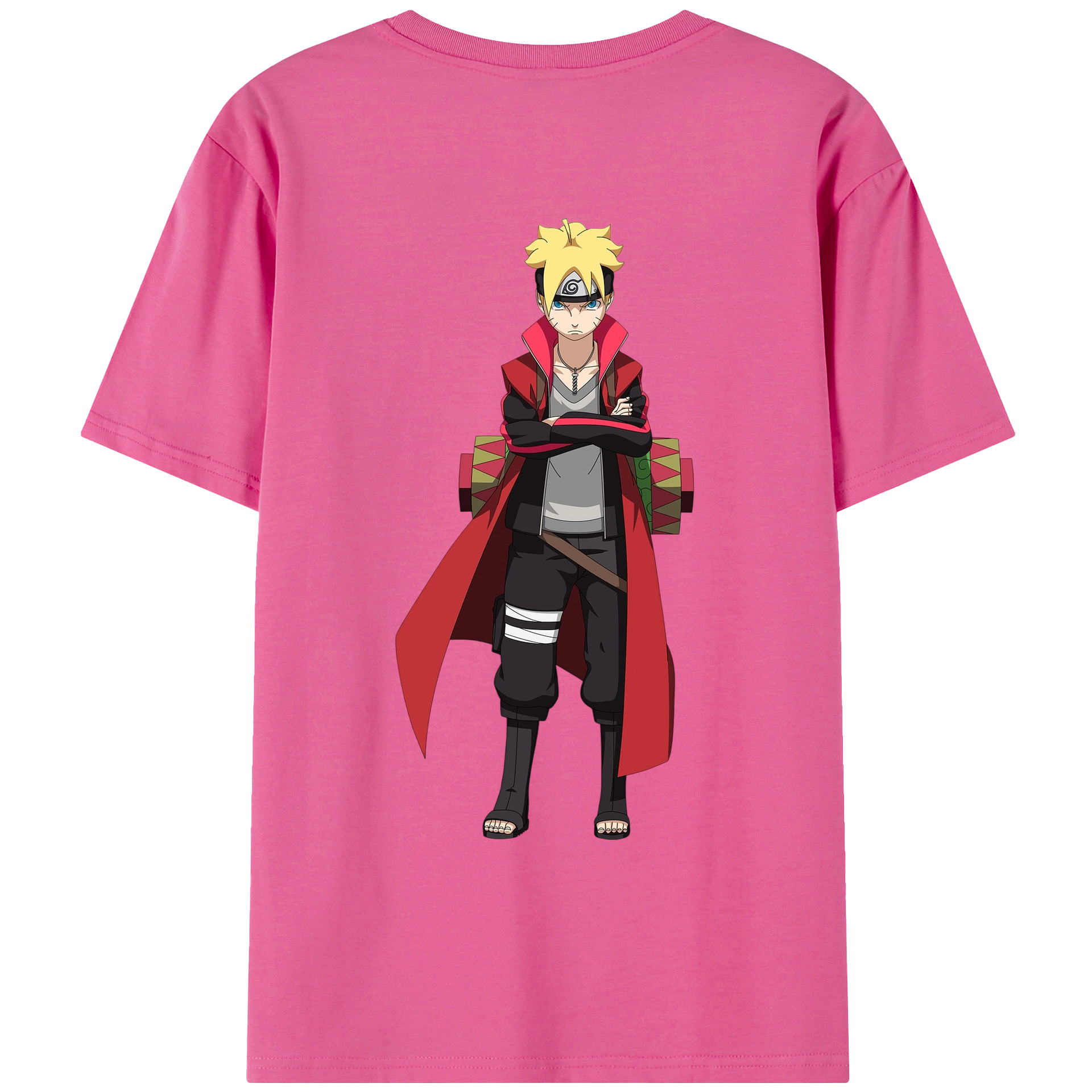（画像用） NARUTO -ナルト- うずまき ボルト Uzumaki Boruto レディース半袖Tシャツ(バックプリント)