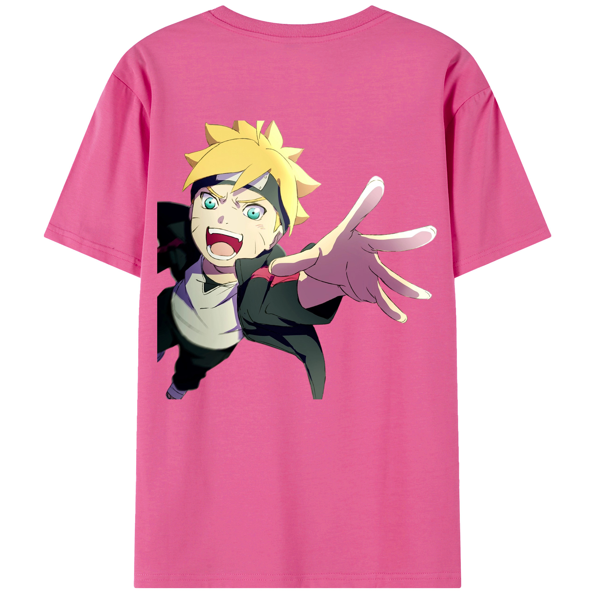 （画像用） NARUTO -ナルト- うずまき ボルト Uzumaki Boruto レディース半袖Tシャツ(バックプリント)
