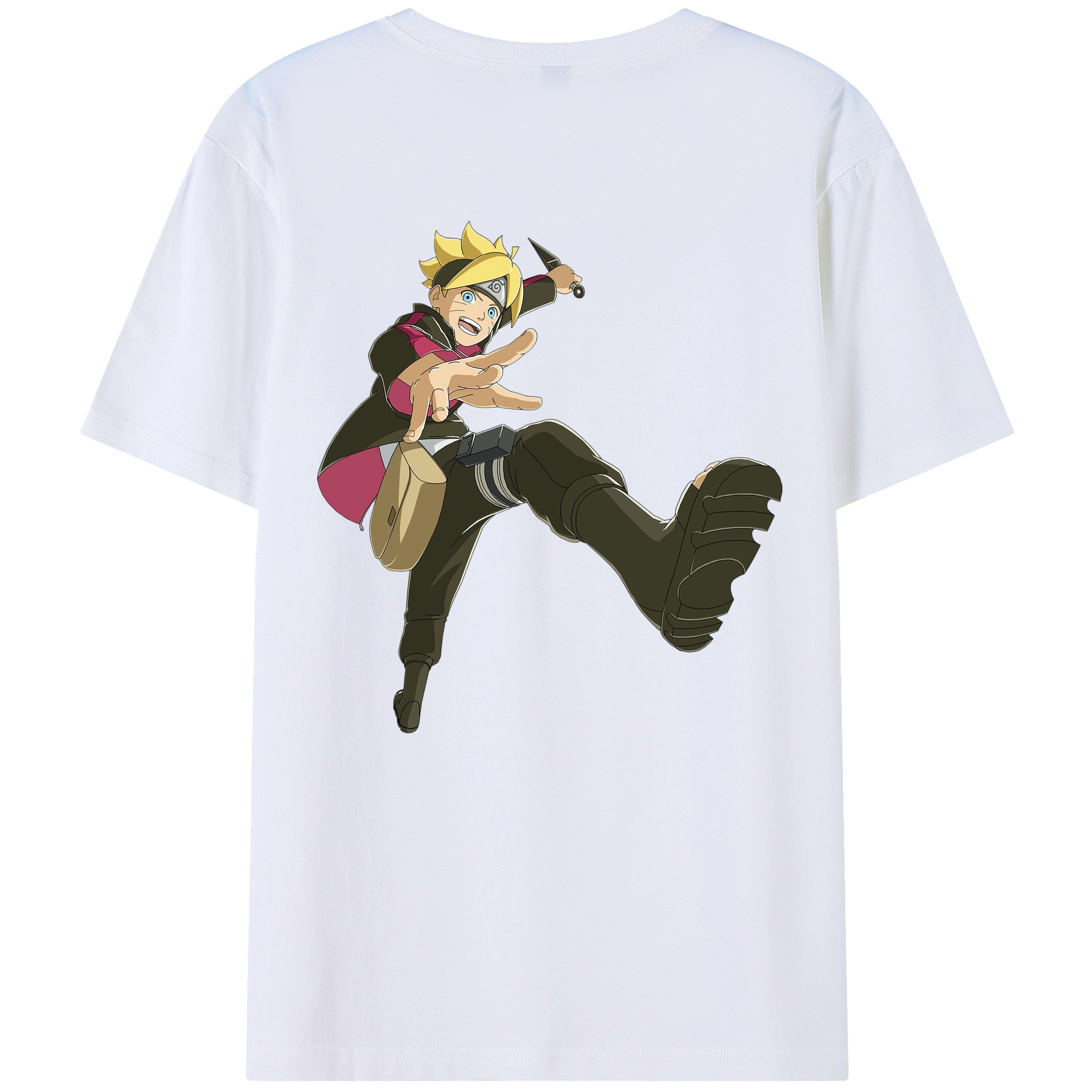 （画像用） NARUTO -ナルト- うずまき ボルト Uzumaki Boruto レディース半袖Tシャツ(バックプリント)