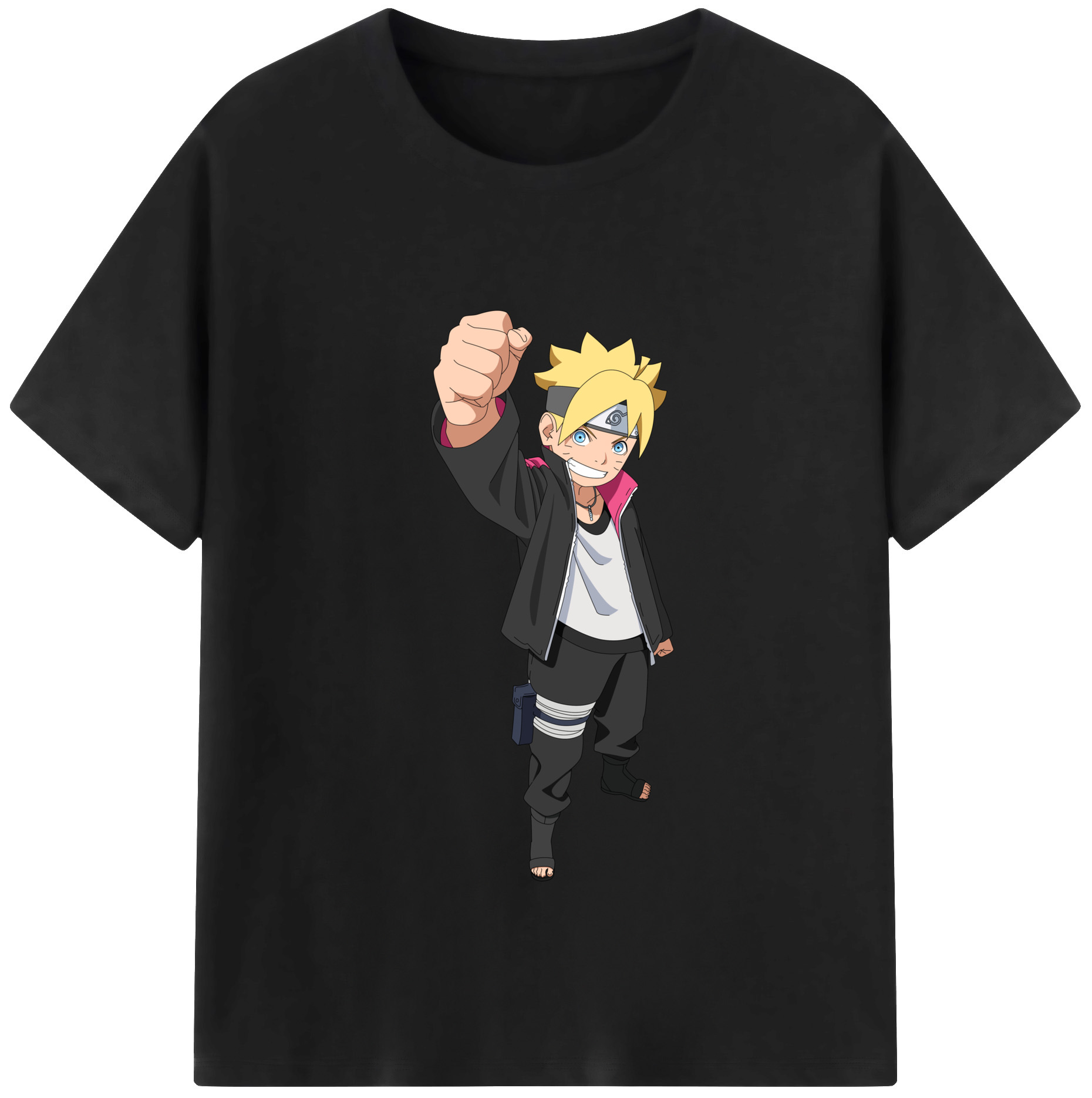 （画像用） NARUTO -ナルト- うずまき ボルト Uzumaki Boruto レディースカジュアルプリントTシャツ（綿100％）