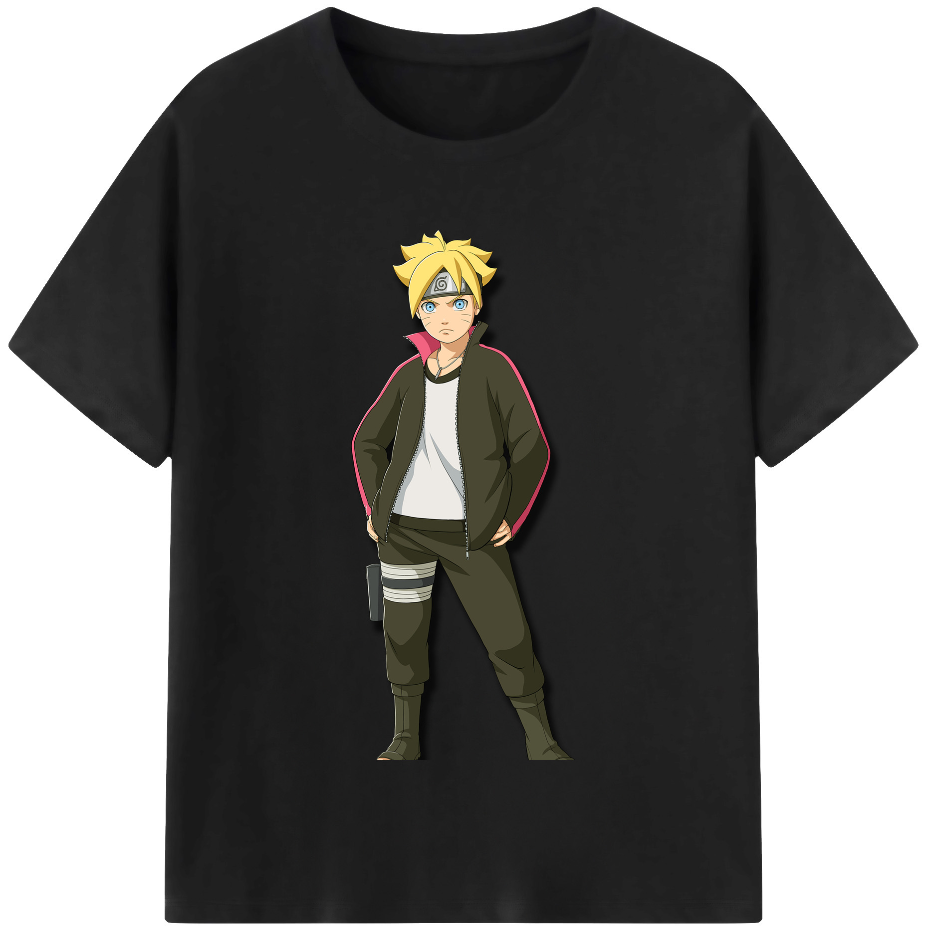 （画像用） NARUTO -ナルト- うずまき ボルト Uzumaki Boruto レディースカジュアルプリントTシャツ（綿100％）
