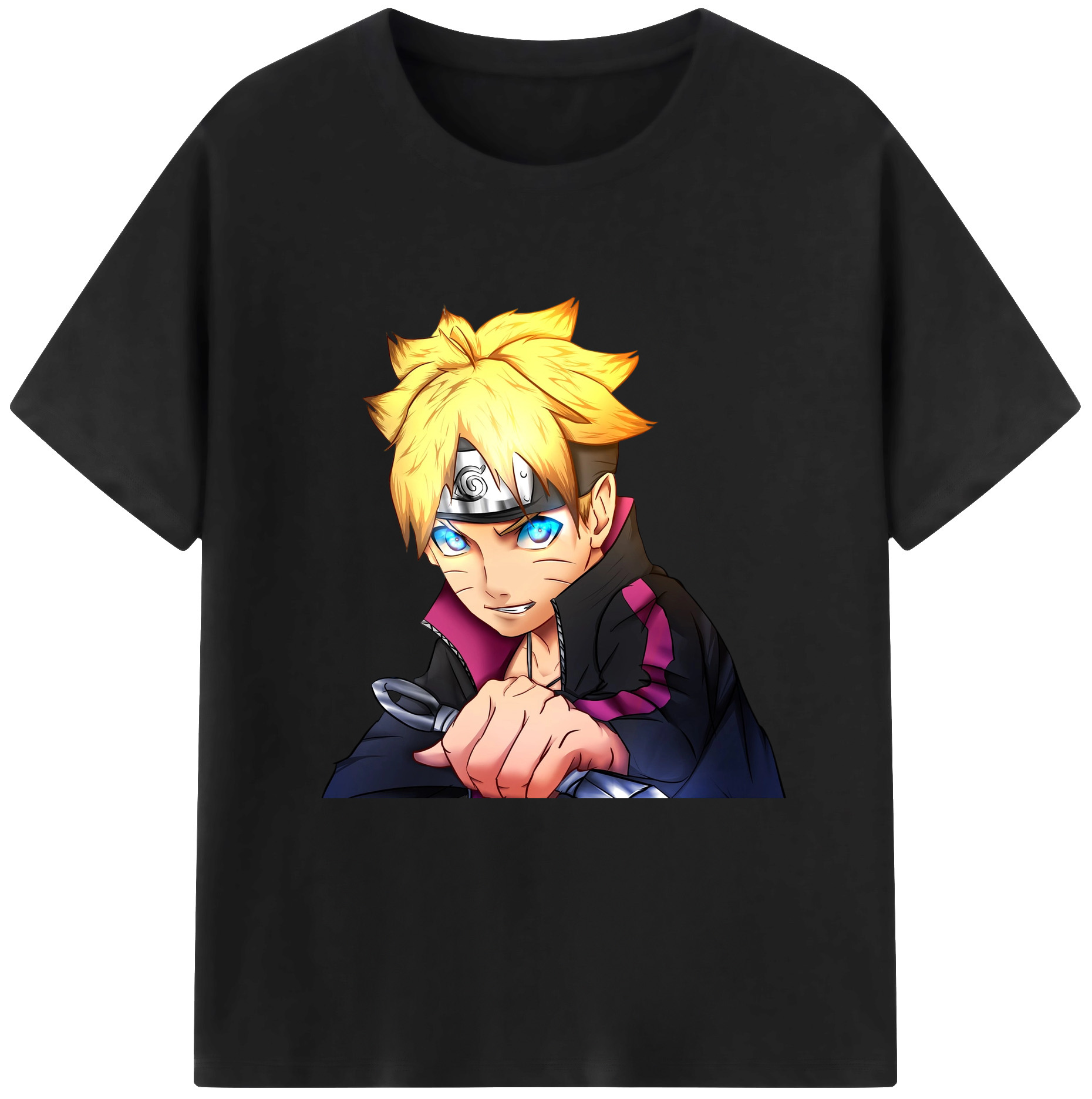 （画像用） NARUTO -ナルト- うずまき ボルト Uzumaki Boruto レディースカジュアルプリントTシャツ（綿100％）