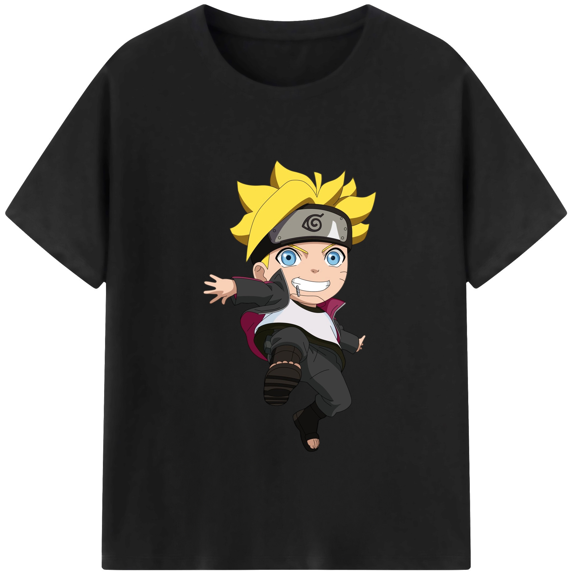 （画像用） NARUTO -ナルト- うずまき ボルト Uzumaki Boruto レディースカジュアルプリントTシャツ（綿100％）