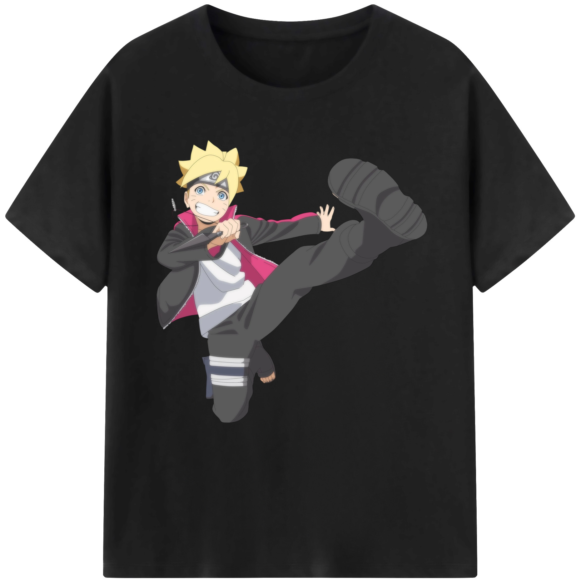 （画像用） NARUTO -ナルト- うずまき ボルト Uzumaki Boruto レディースカジュアルプリントTシャツ（綿100％）