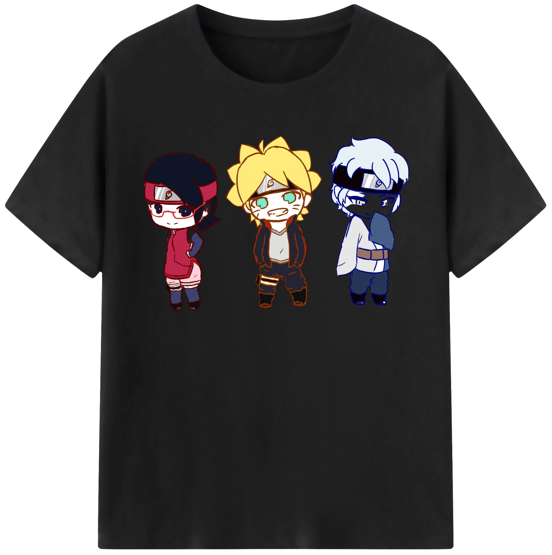 （画像用） NARUTO -ナルト- うずまき ボルト Uzumaki Boruto レディースカジュアルプリントTシャツ（綿100％）