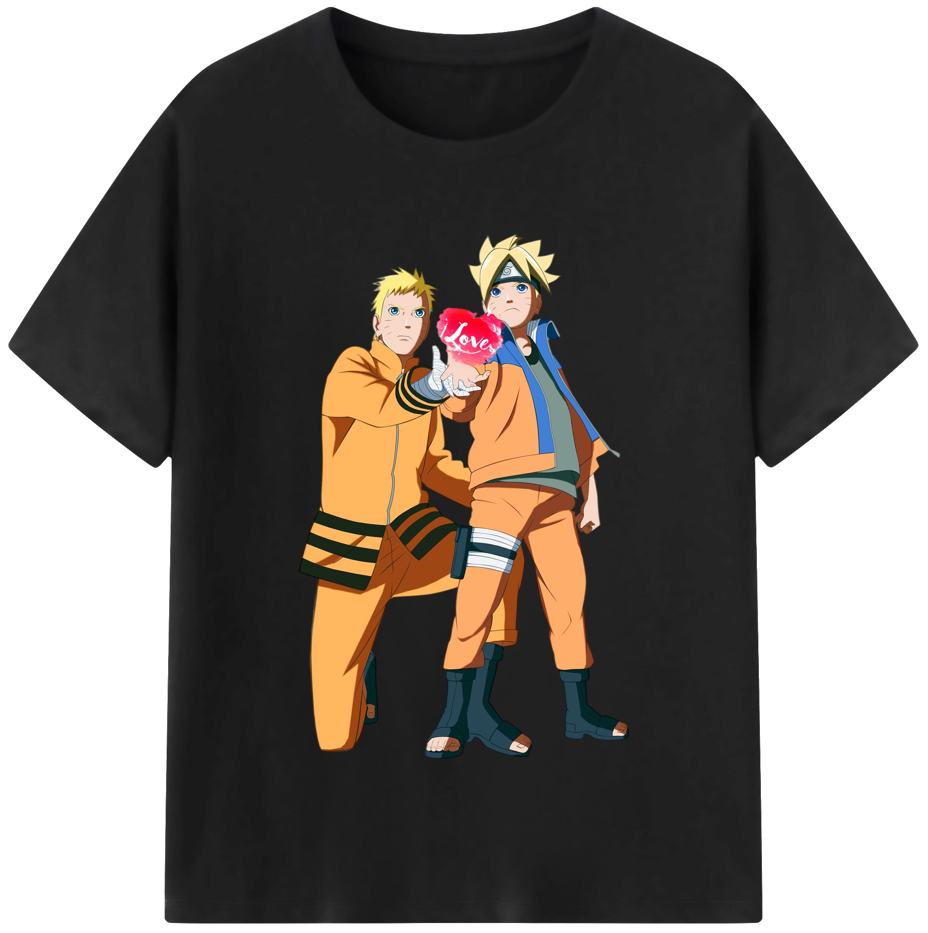 （画像用） NARUTO -ナルト- うずまき ボルト Uzumaki Boruto レディースカジュアルプリントTシャツ（綿100％）