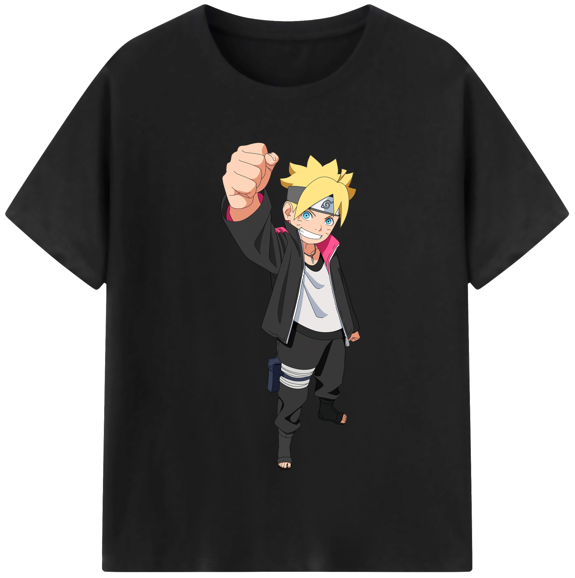 （画像用） NARUTO -ナルト- うずまき ボルト Uzumaki Boruto レディースカジュアルプリントTシャツ（綿100％）