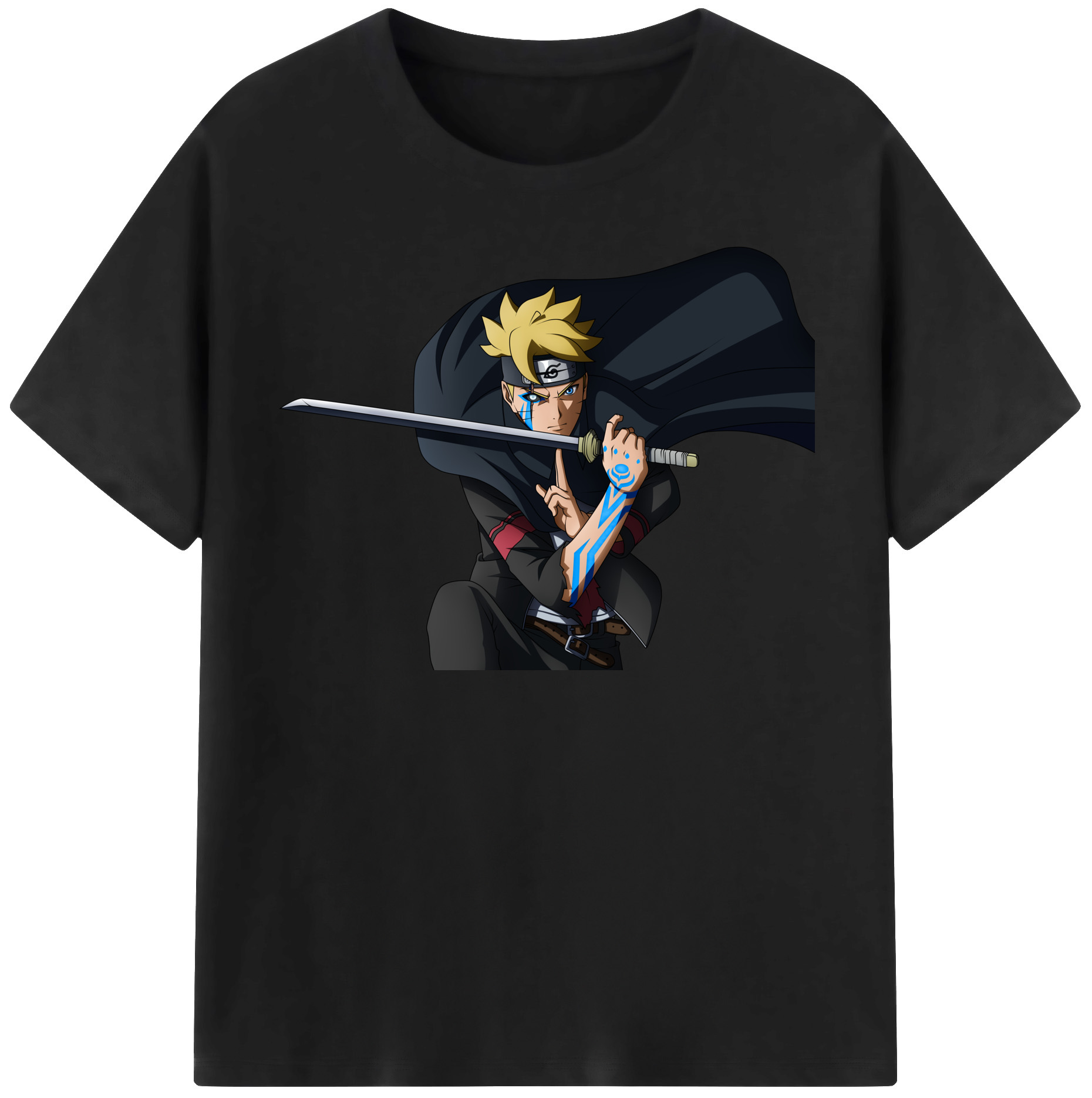 （画像用） NARUTO -ナルト- うずまき ボルト Uzumaki Boruto レディースカジュアルプリントTシャツ（綿100％）