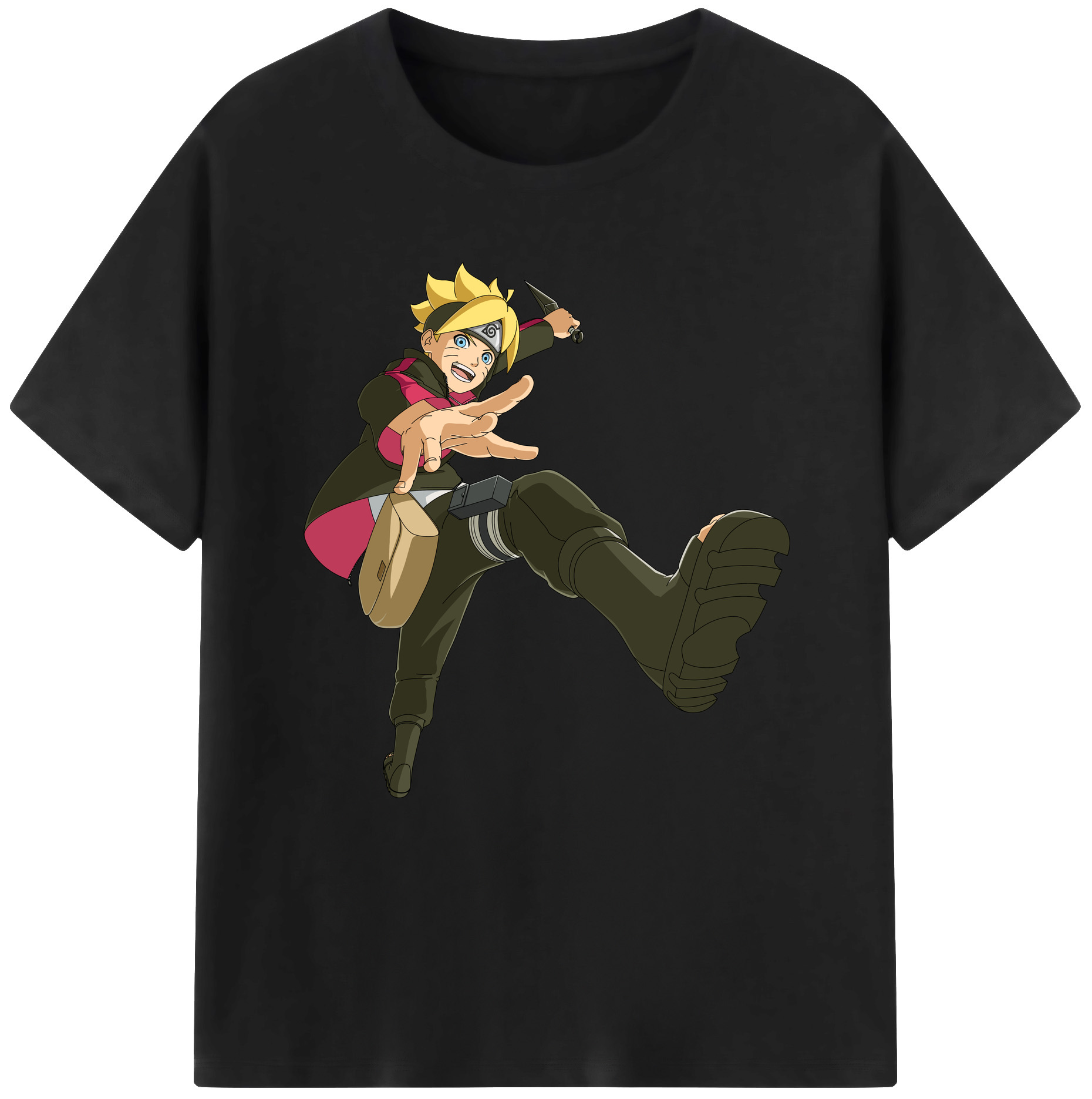（画像用） NARUTO -ナルト- うずまき ボルト Uzumaki Boruto レディースカジュアルプリントTシャツ（綿100％）