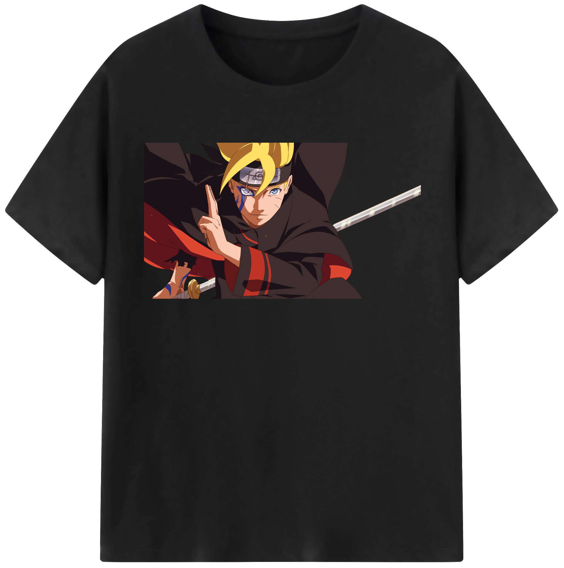 （画像用） NARUTO -ナルト- うずまき ボルト Uzumaki Boruto レディースカジュアルプリントTシャツ（綿100％）