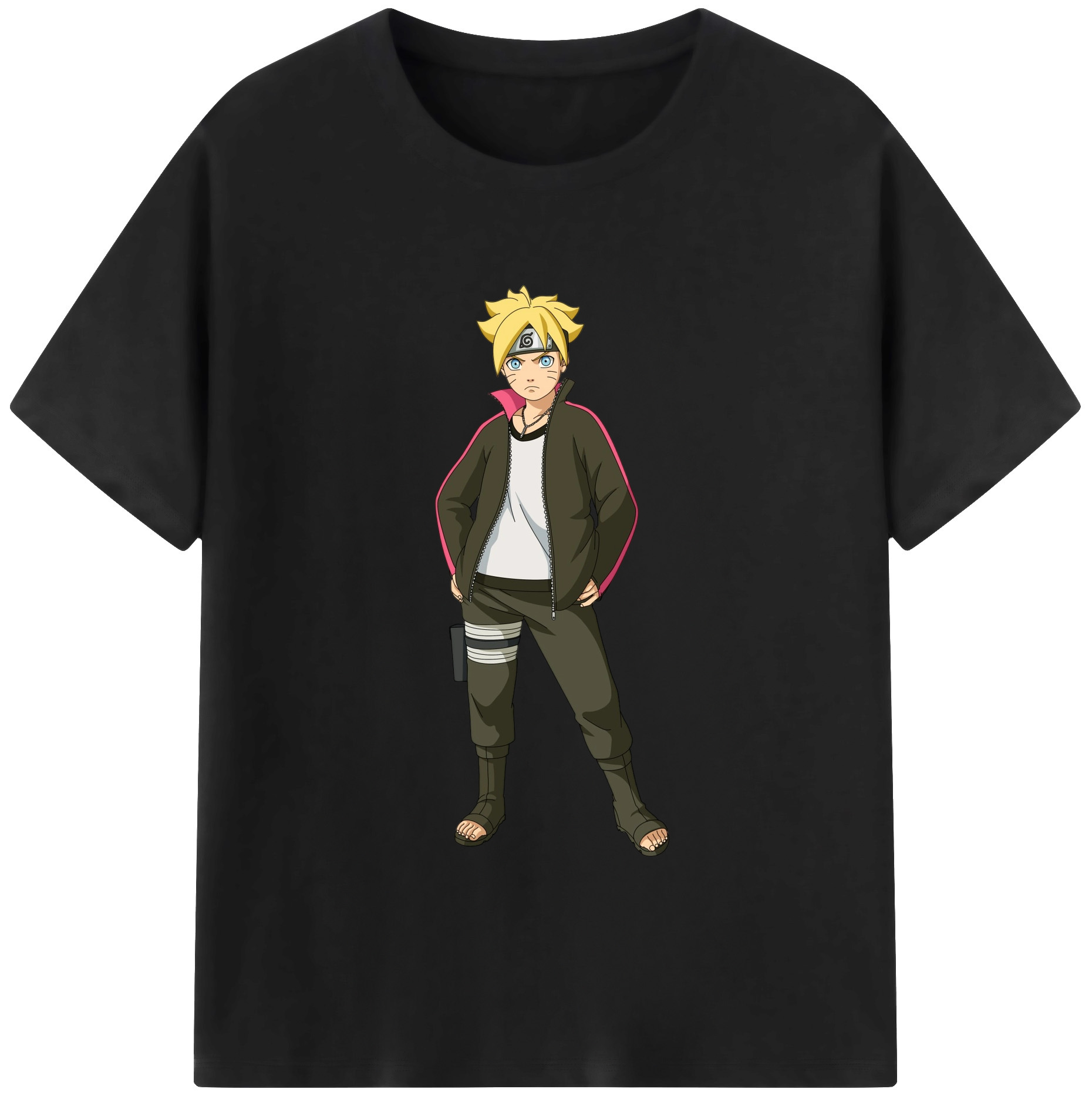 （画像用） NARUTO -ナルト- うずまき ボルト Uzumaki Boruto レディースカジュアルプリントTシャツ（綿100％）