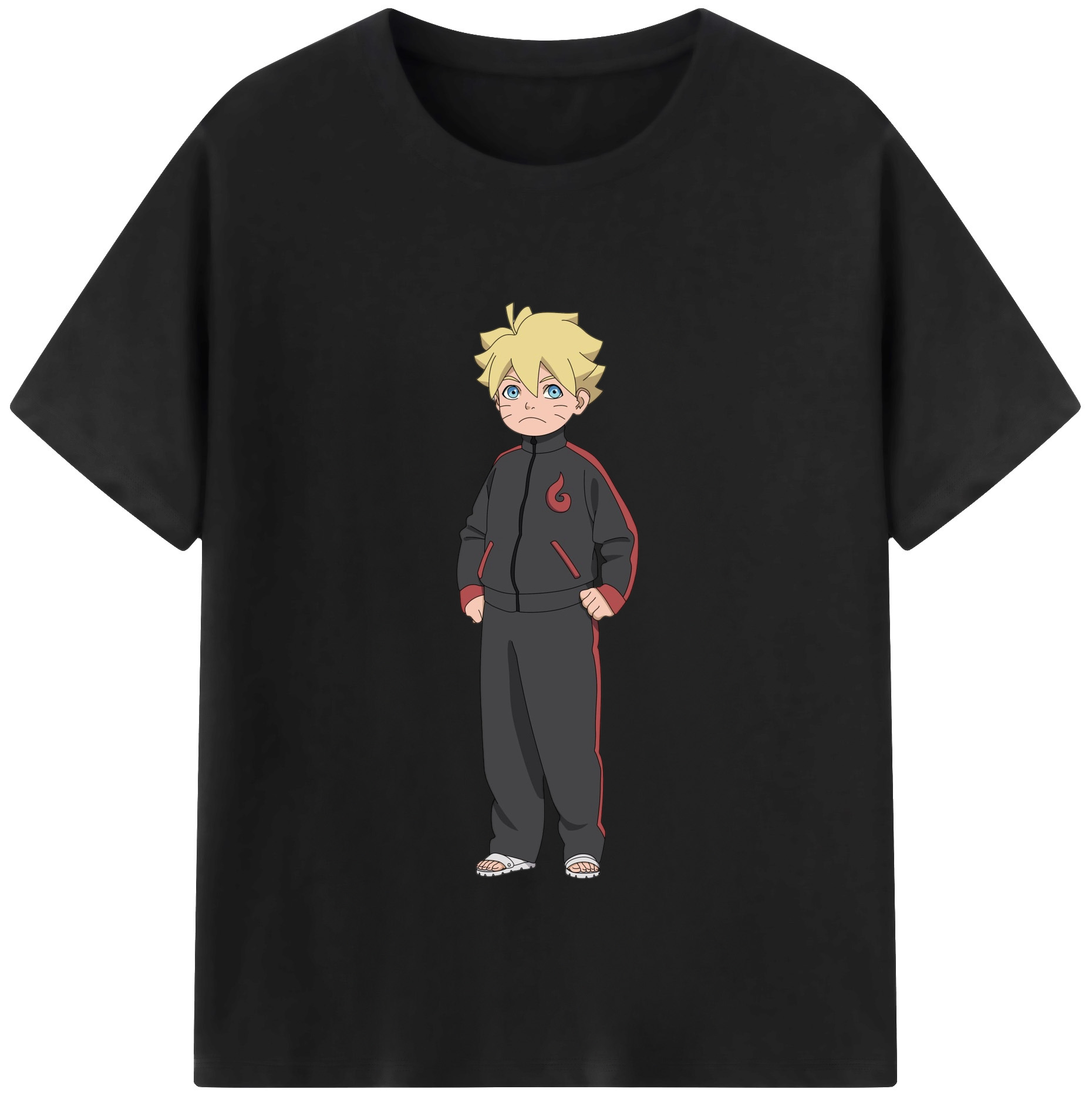 （画像用） NARUTO -ナルト- うずまき ボルト Uzumaki Boruto レディースカジュアルプリントTシャツ（綿100％）