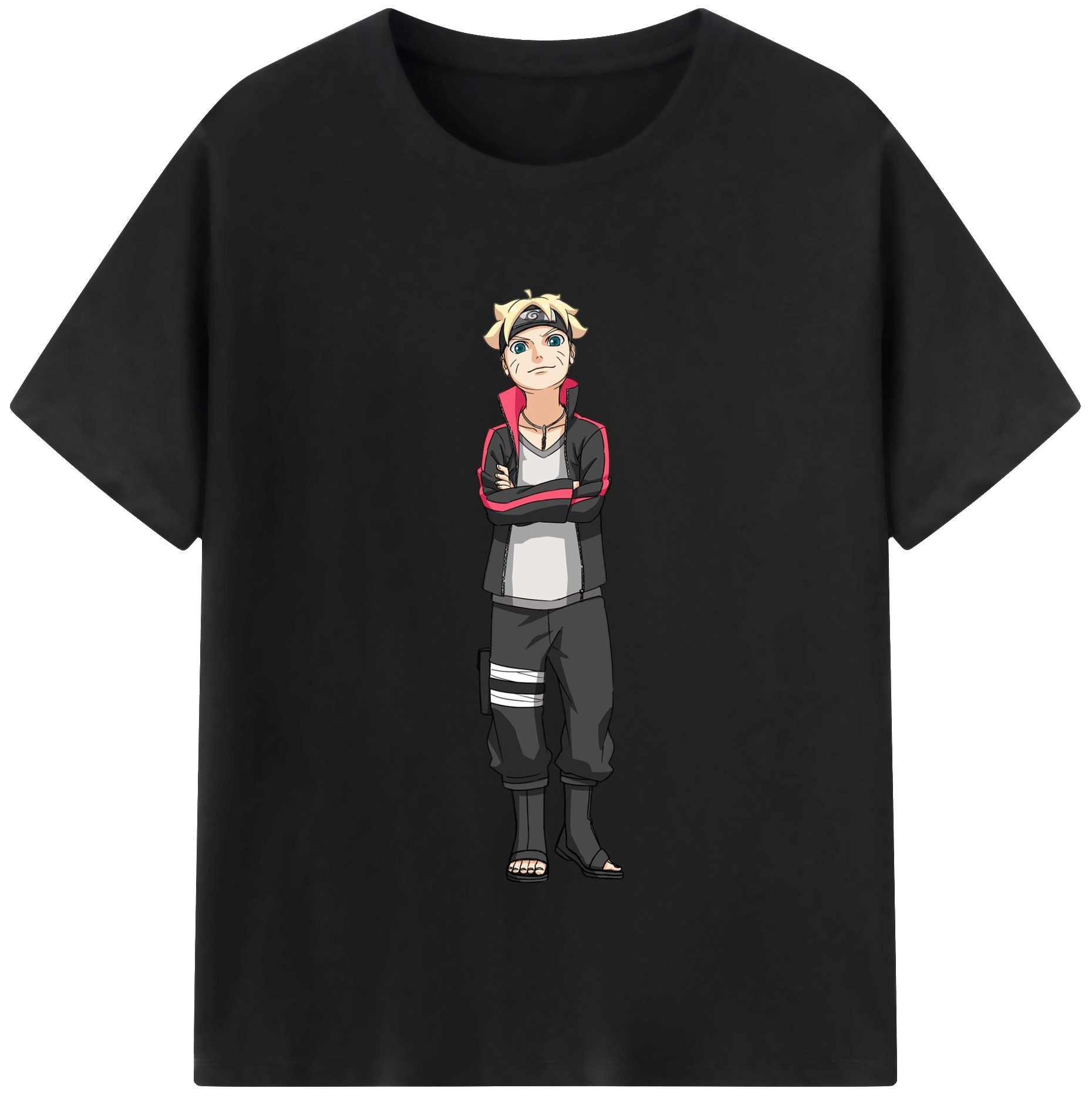 （画像用） NARUTO -ナルト- うずまき ボルト Uzumaki Boruto レディースカジュアルプリントTシャツ（綿100％）