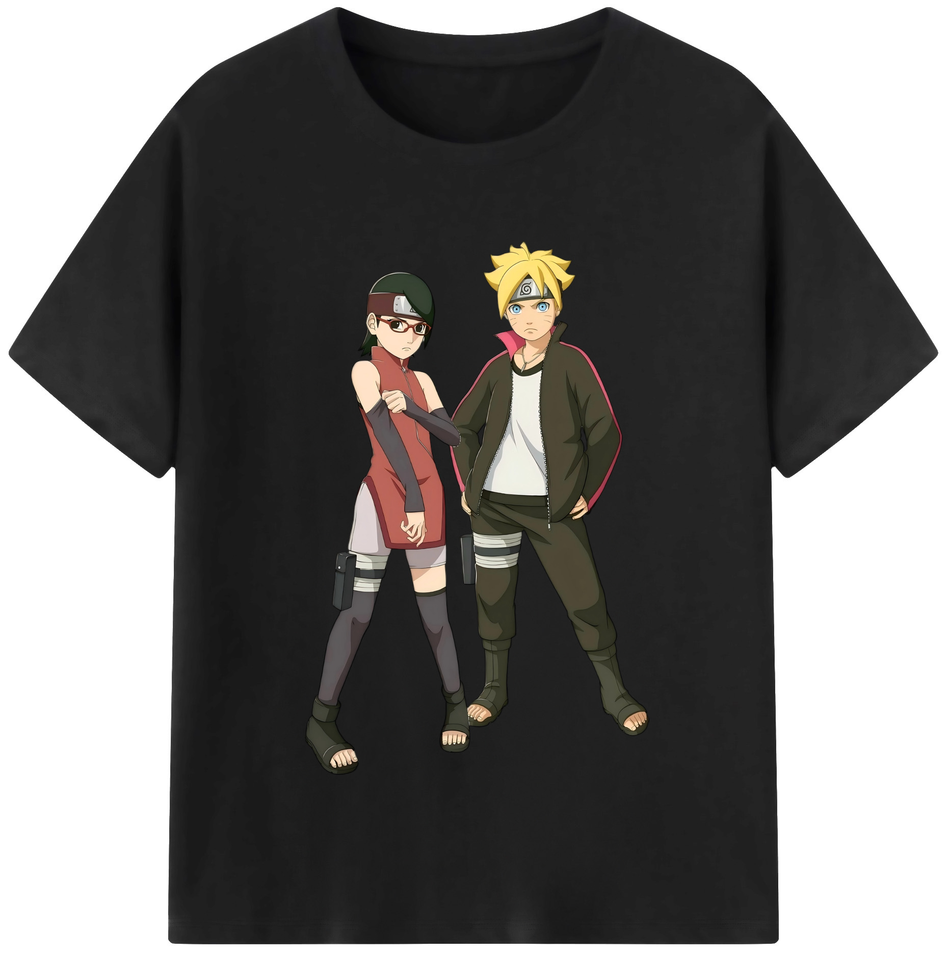 （画像用） NARUTO -ナルト- うずまき ボルト Uzumaki Boruto レディースカジュアルプリントTシャツ（綿100％）