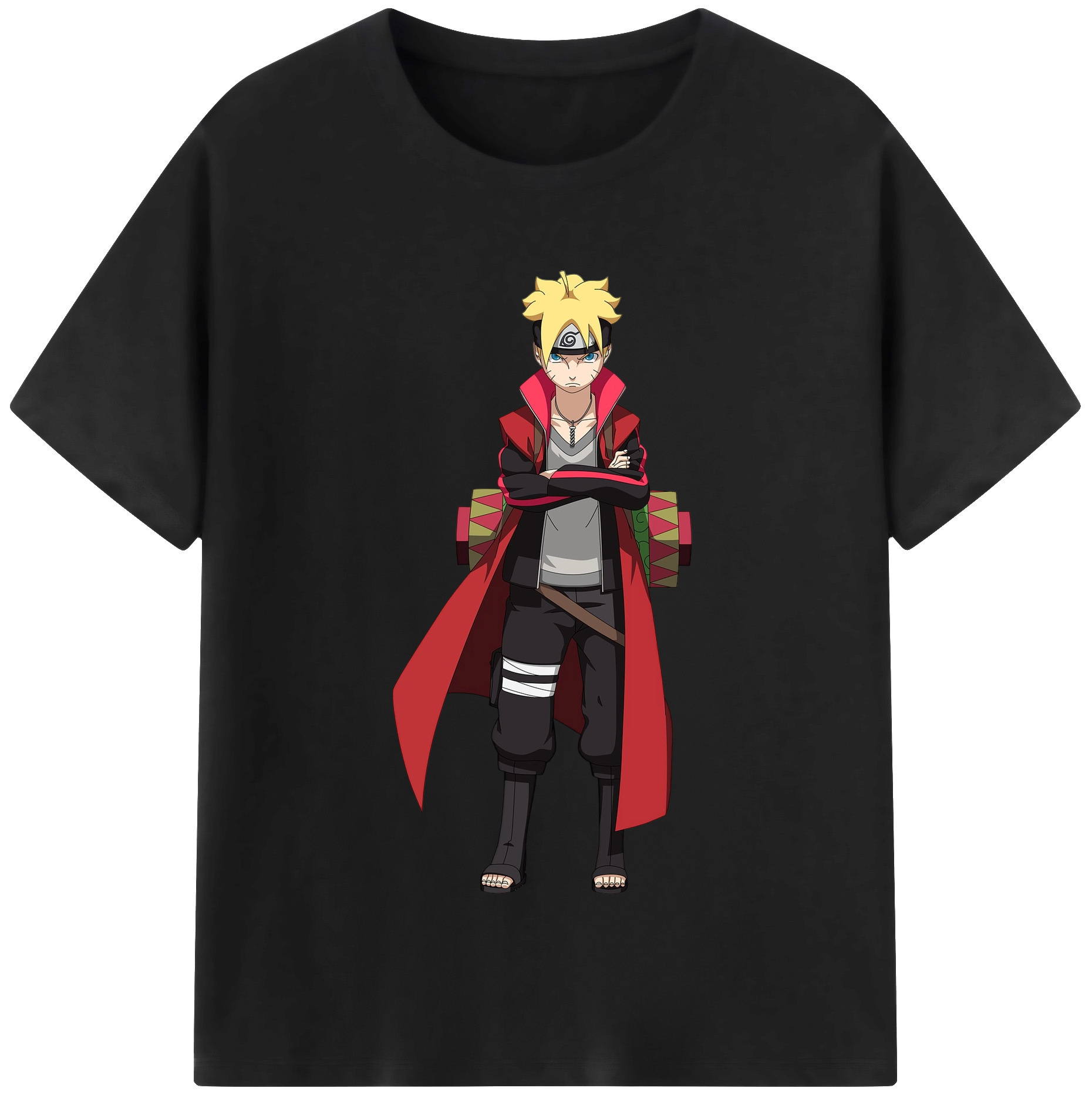 （画像用） NARUTO -ナルト- うずまき ボルト Uzumaki Boruto レディースカジュアルプリントTシャツ（綿100％）