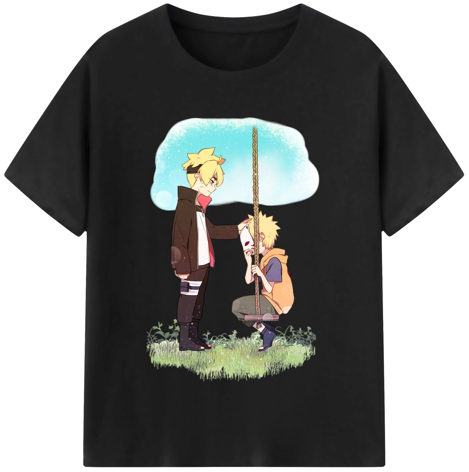 （画像用） NARUTO -ナルト- うずまき ボルト Uzumaki Boruto レディースカジュアルプリントTシャツ（綿100％）