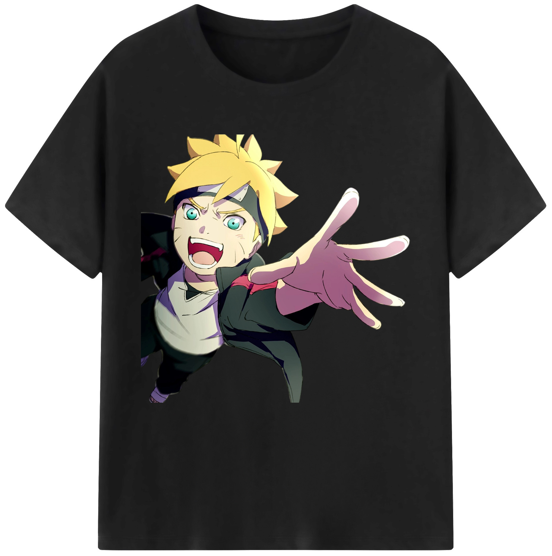 （画像用） NARUTO -ナルト- うずまき ボルト Uzumaki Boruto レディースカジュアルプリントTシャツ（綿100％）
