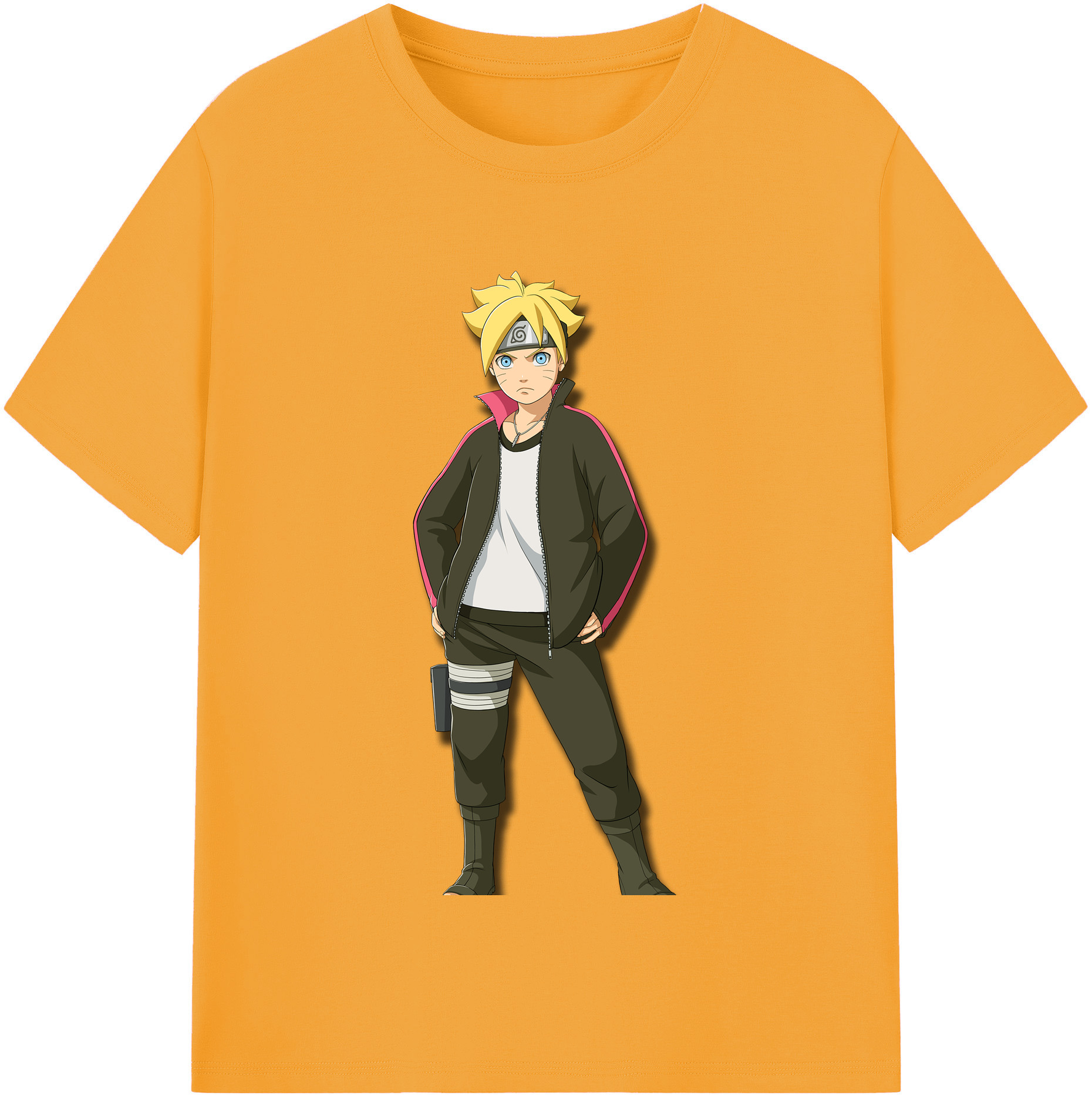 （画像用） NARUTO -ナルト- うずまき ボルト Uzumaki Boruto レディースカジュアルプリントTシャツ（綿100％）