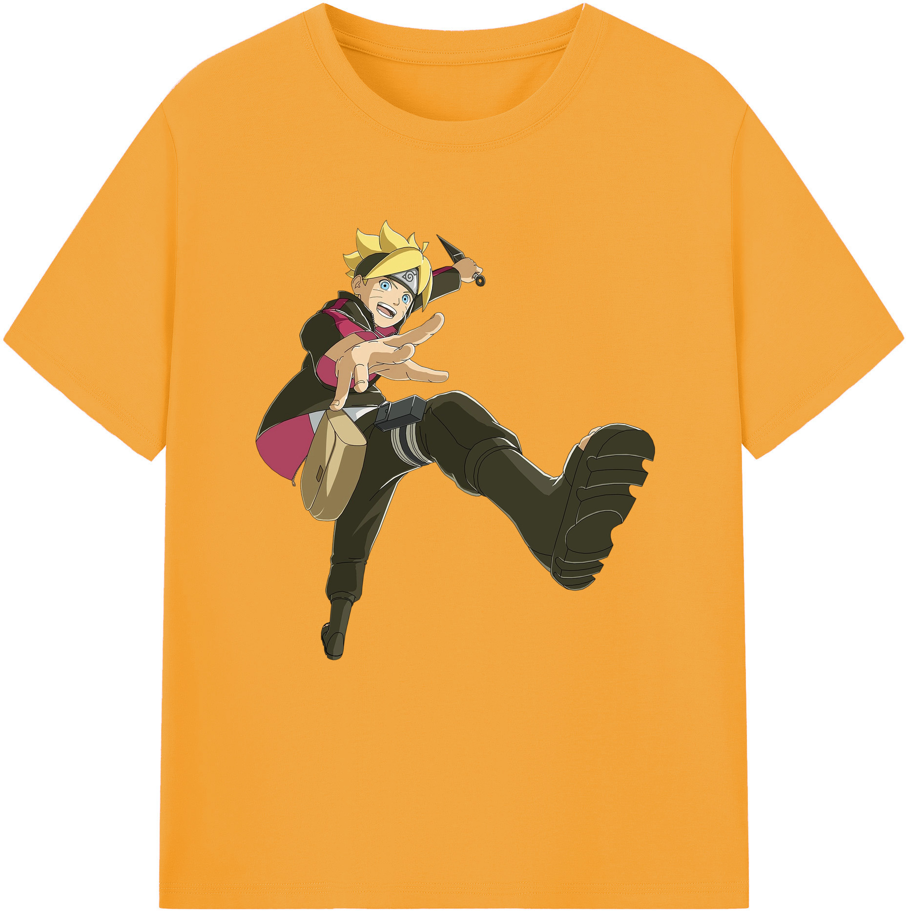 （画像用） NARUTO -ナルト- うずまき ボルト Uzumaki Boruto レディースカジュアルプリントTシャツ（綿100％）