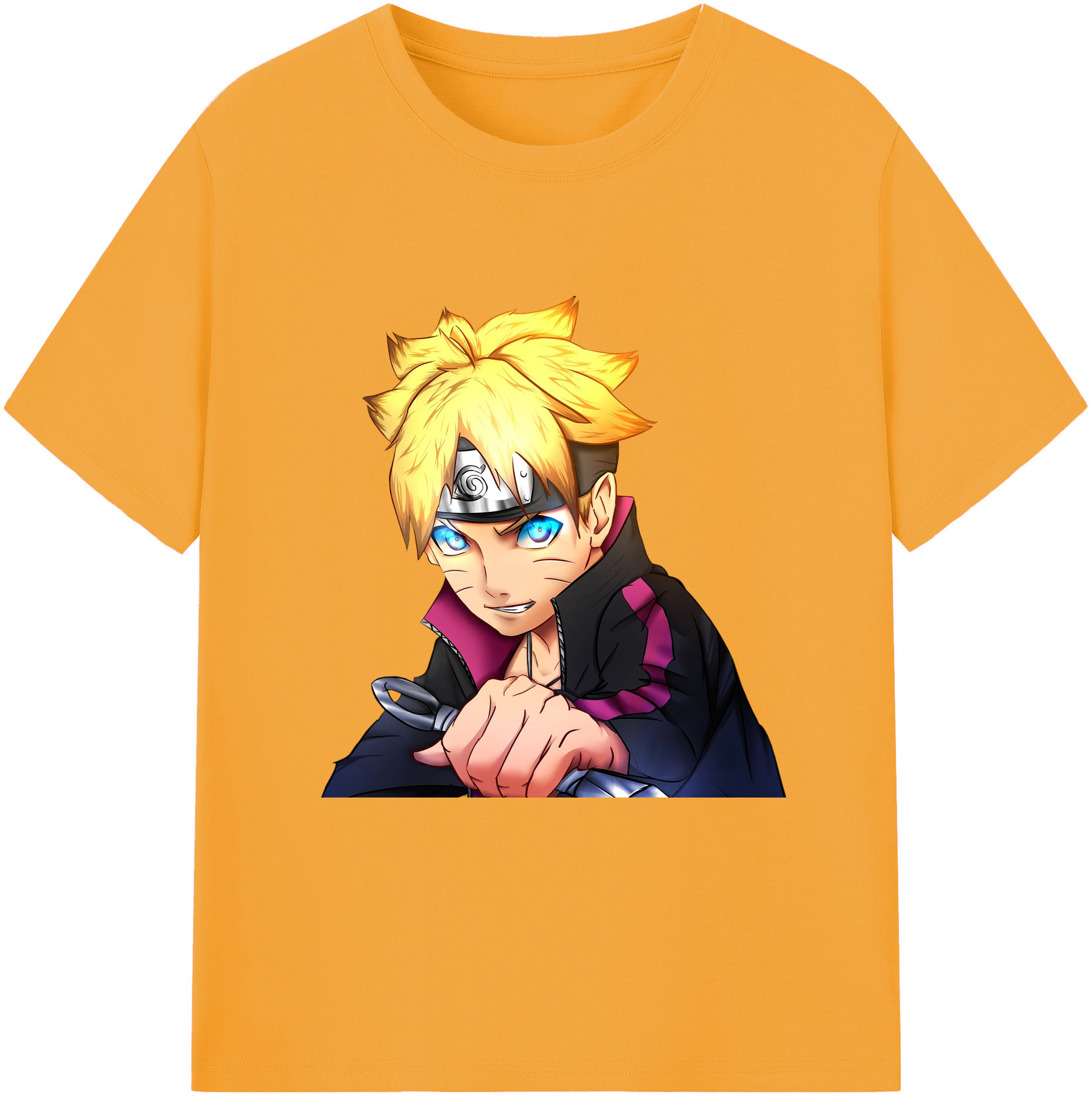 （画像用） NARUTO -ナルト- うずまき ボルト Uzumaki Boruto レディースカジュアルプリントTシャツ（綿100％）