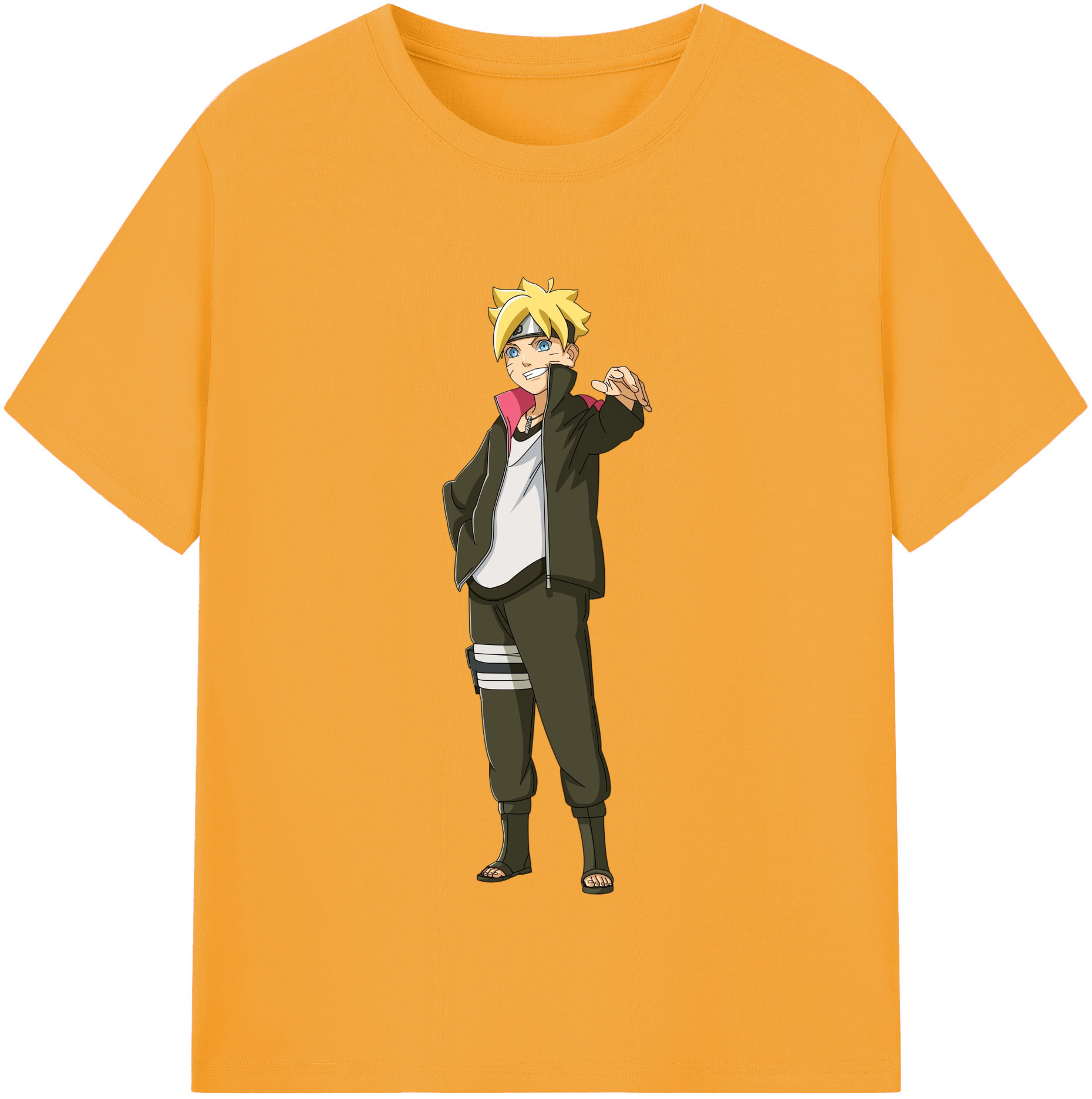 （画像用） NARUTO -ナルト- うずまき ボルト Uzumaki Boruto レディースカジュアルプリントTシャツ（綿100％）
