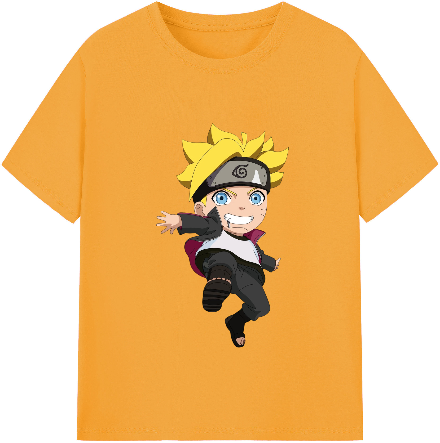 （画像用） NARUTO -ナルト- うずまき ボルト Uzumaki Boruto レディースカジュアルプリントTシャツ（綿100％）