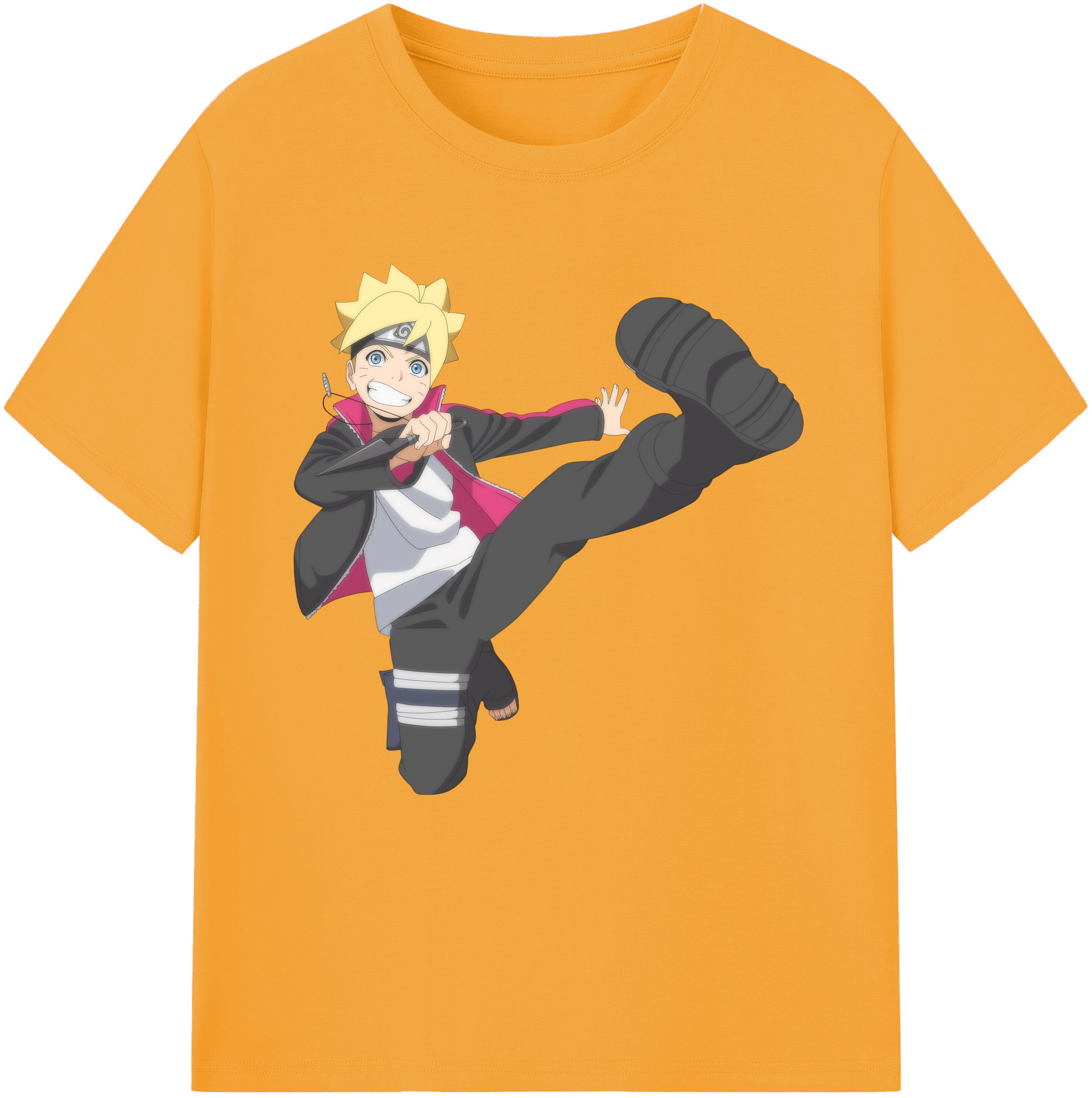 （画像用） NARUTO -ナルト- うずまき ボルト Uzumaki Boruto レディースカジュアルプリントTシャツ（綿100％）