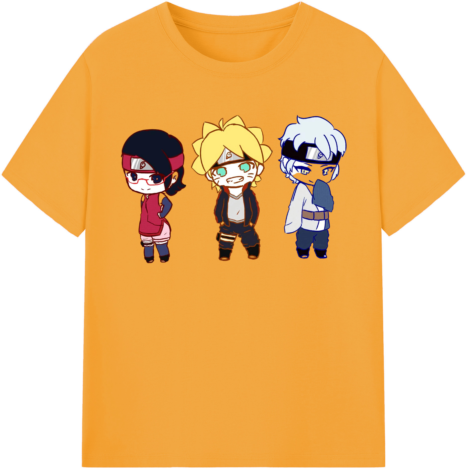 （画像用） NARUTO -ナルト- うずまき ボルト Uzumaki Boruto レディースカジュアルプリントTシャツ（綿100％）