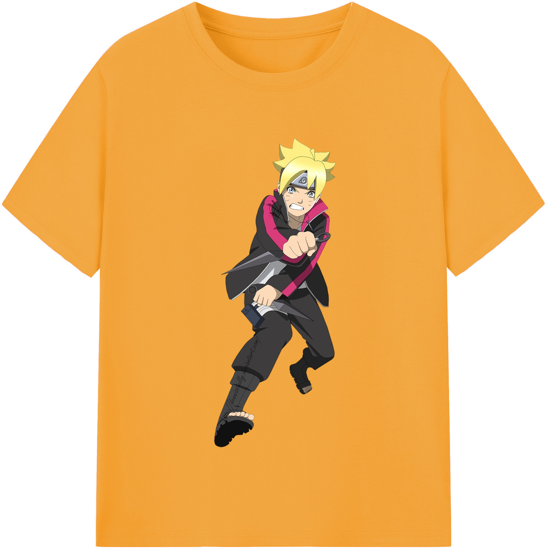 （画像用） NARUTO -ナルト- うずまき ボルト Uzumaki Boruto レディースカジュアルプリントTシャツ（綿100％）