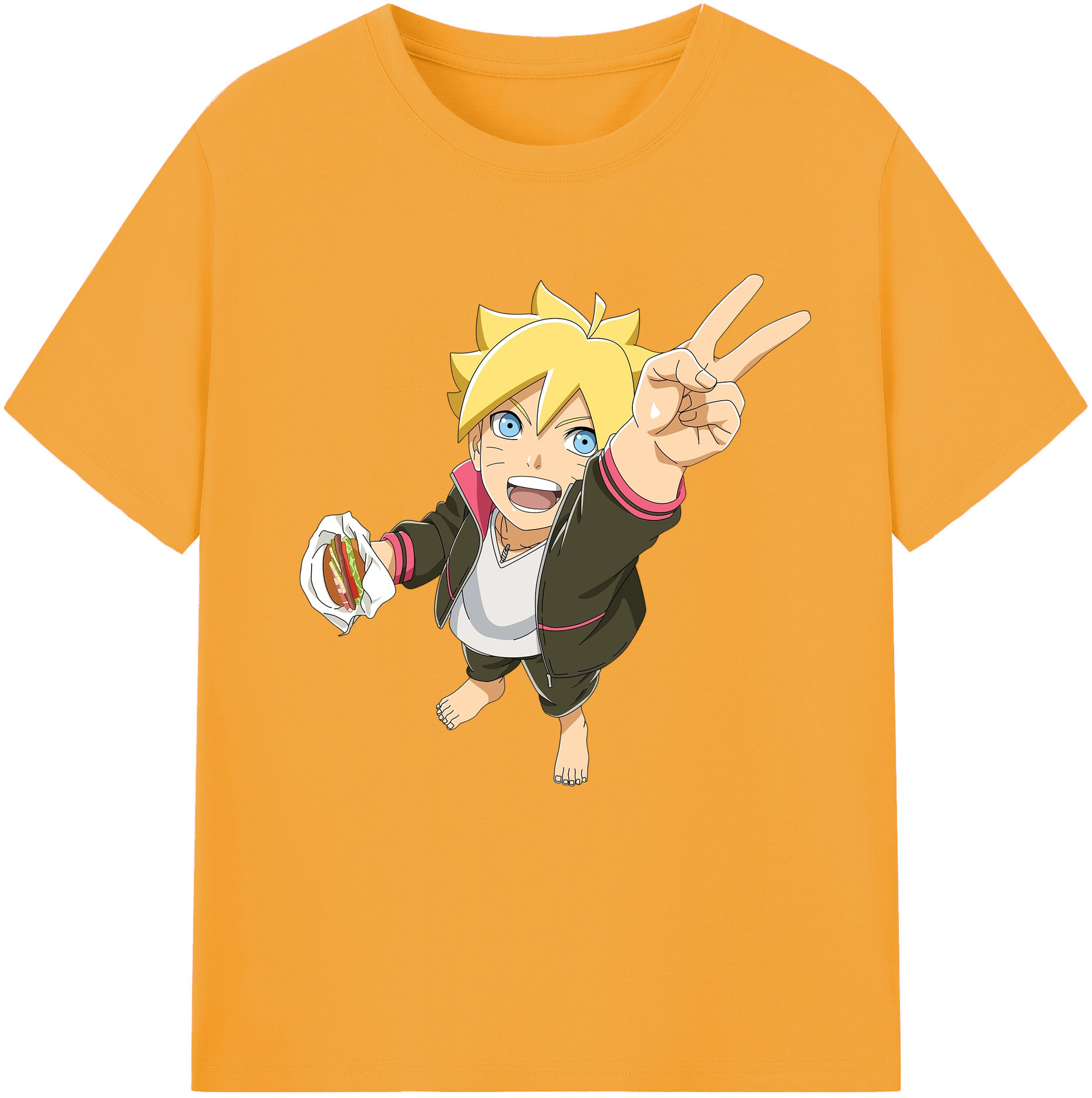 （画像用） NARUTO -ナルト- うずまき ボルト Uzumaki Boruto レディースカジュアルプリントTシャツ（綿100％）