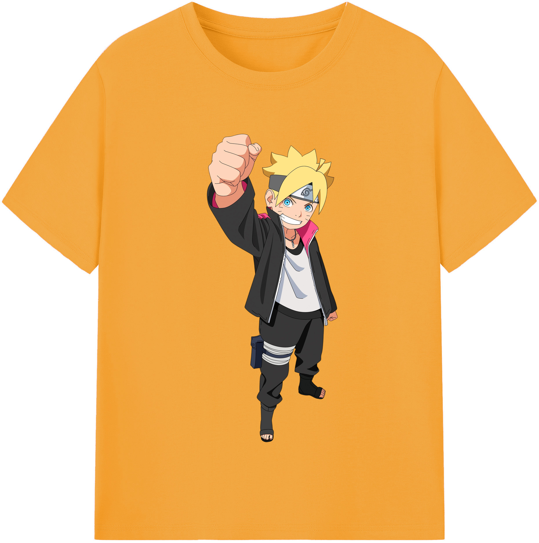 （画像用） NARUTO -ナルト- うずまき ボルト Uzumaki Boruto レディースカジュアルプリントTシャツ（綿100％）