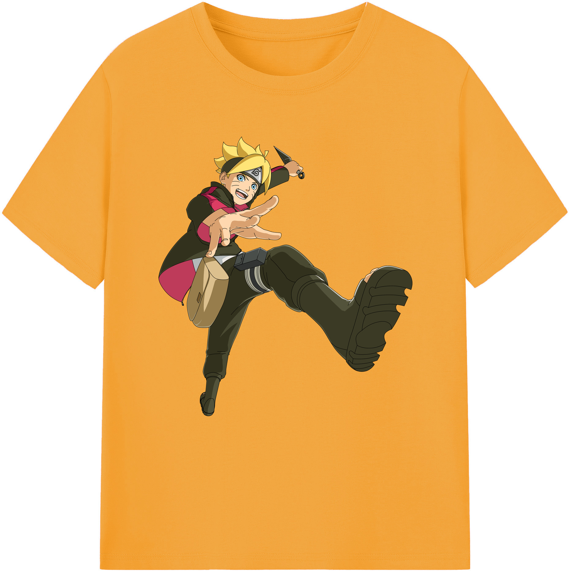 （画像用） NARUTO -ナルト- うずまき ボルト Uzumaki Boruto レディースカジュアルプリントTシャツ（綿100％）