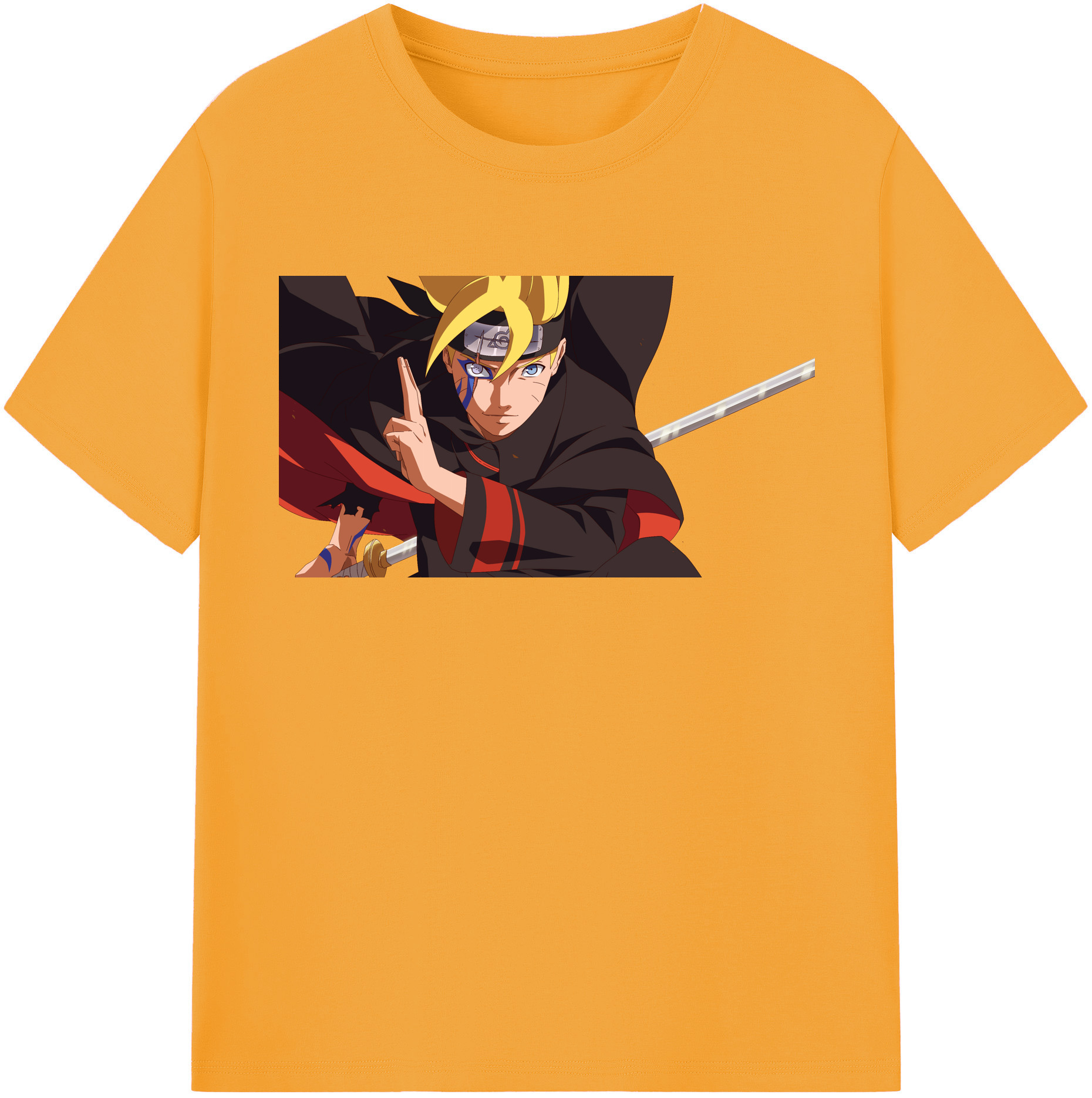 （画像用） NARUTO -ナルト- うずまき ボルト Uzumaki Boruto レディースカジュアルプリントTシャツ（綿100％）
