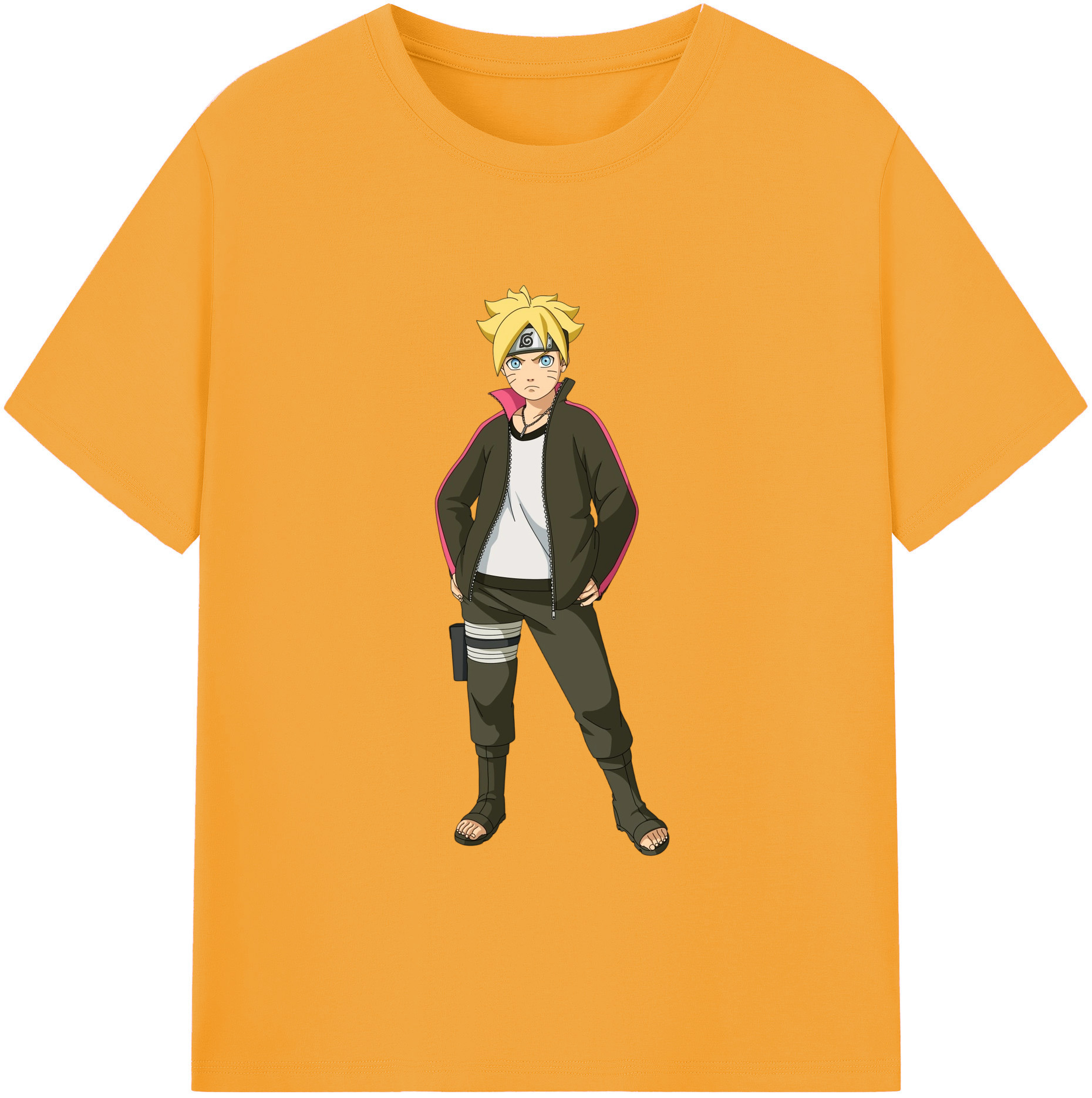 （画像用） NARUTO -ナルト- うずまき ボルト Uzumaki Boruto レディースカジュアルプリントTシャツ（綿100％）