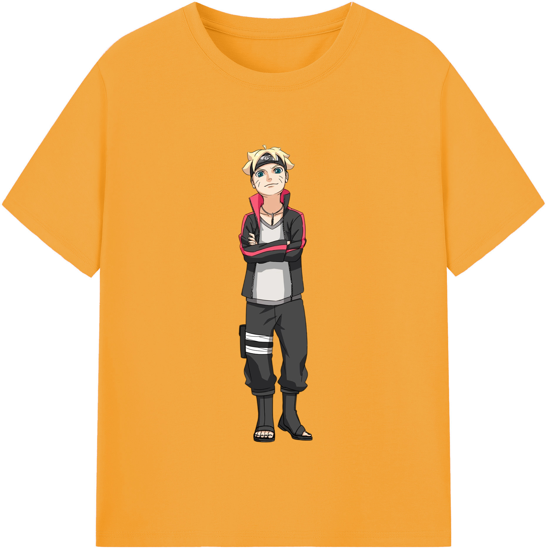 （画像用） NARUTO -ナルト- うずまき ボルト Uzumaki Boruto レディースカジュアルプリントTシャツ（綿100％）