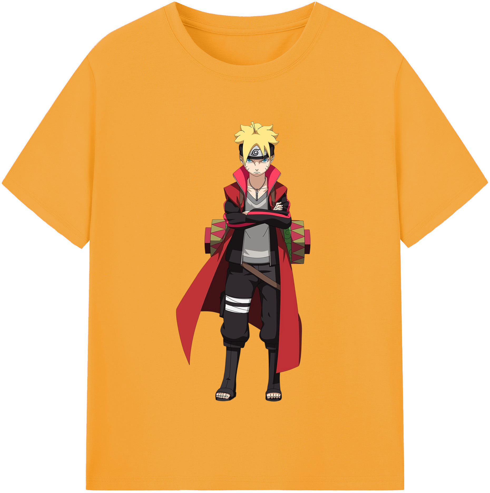 （画像用） NARUTO -ナルト- うずまき ボルト Uzumaki Boruto レディースカジュアルプリントTシャツ（綿100％）