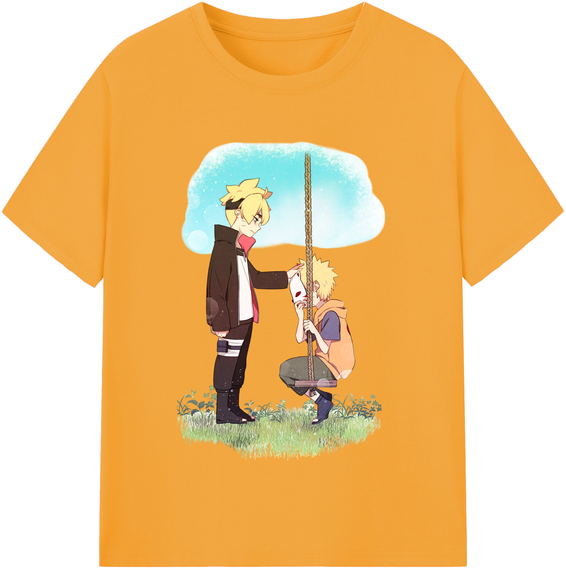 （画像用） NARUTO -ナルト- うずまき ボルト Uzumaki Boruto レディースカジュアルプリントTシャツ（綿100％）