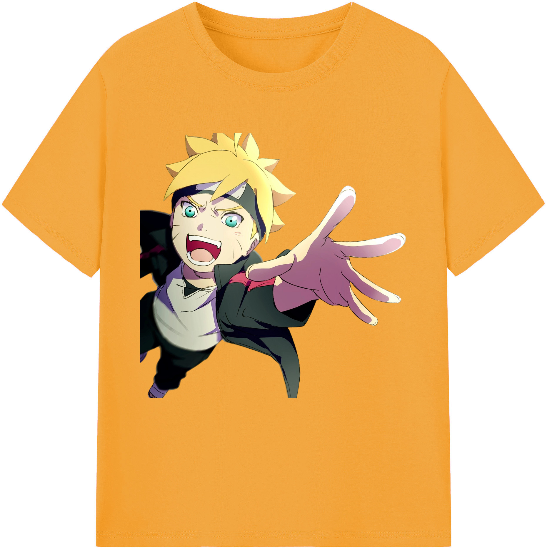（画像用） NARUTO -ナルト- うずまき ボルト Uzumaki Boruto レディースカジュアルプリントTシャツ（綿100％）