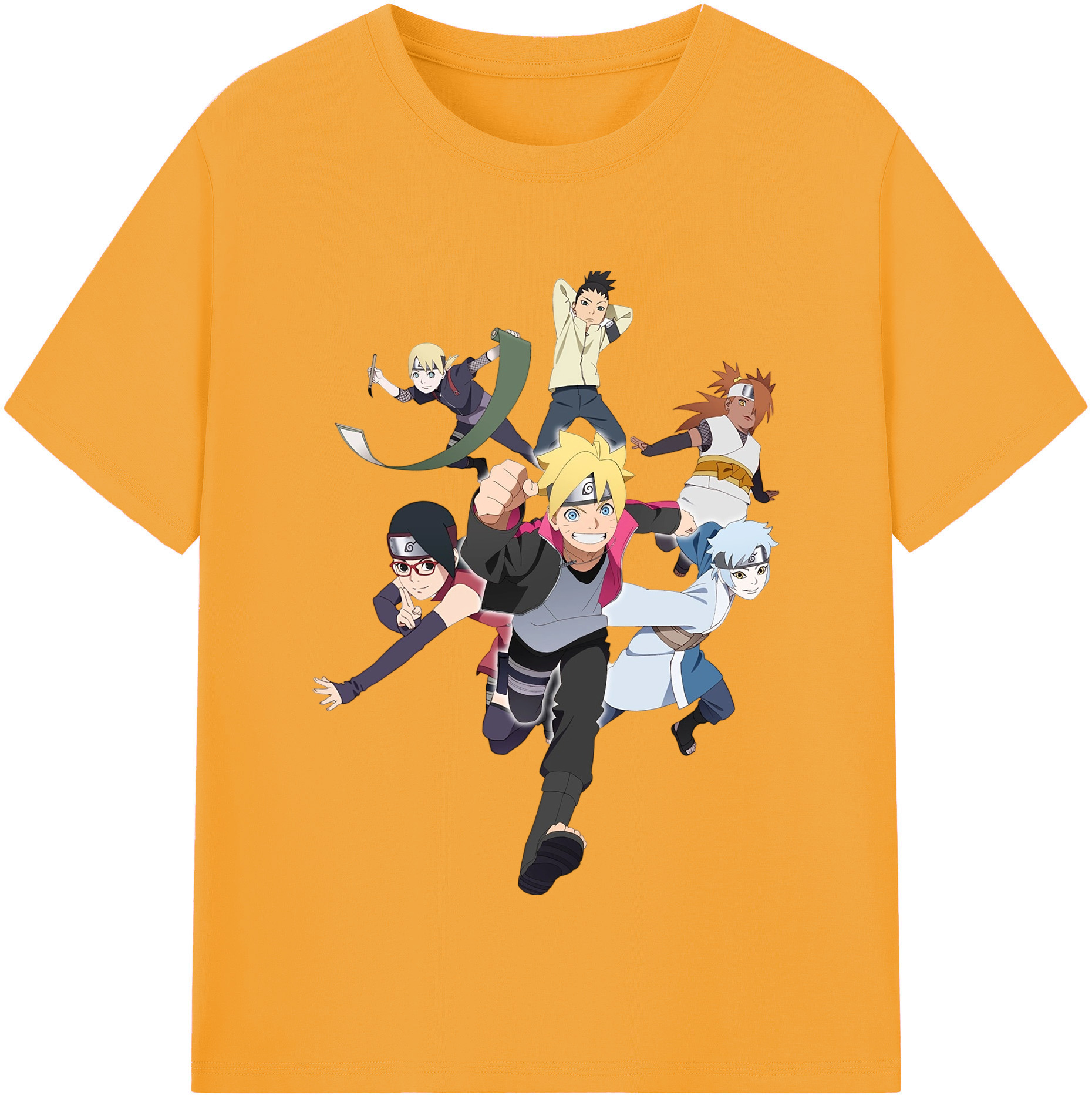 （画像用） NARUTO -ナルト- うずまき ボルト Uzumaki Boruto レディースカジュアルプリントTシャツ（綿100％）