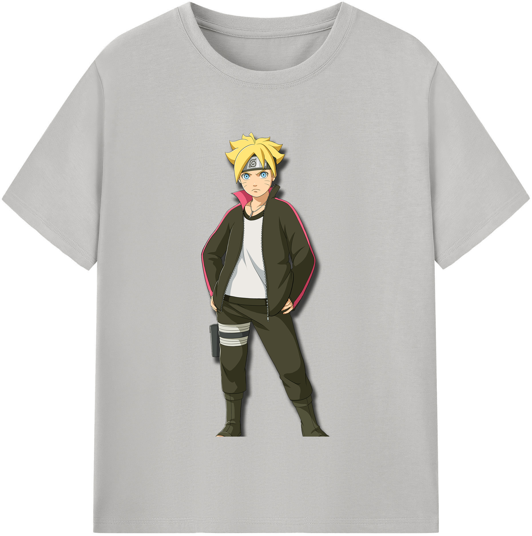 （画像用） NARUTO -ナルト- うずまき ボルト Uzumaki Boruto レディースカジュアルプリントTシャツ（綿100％）