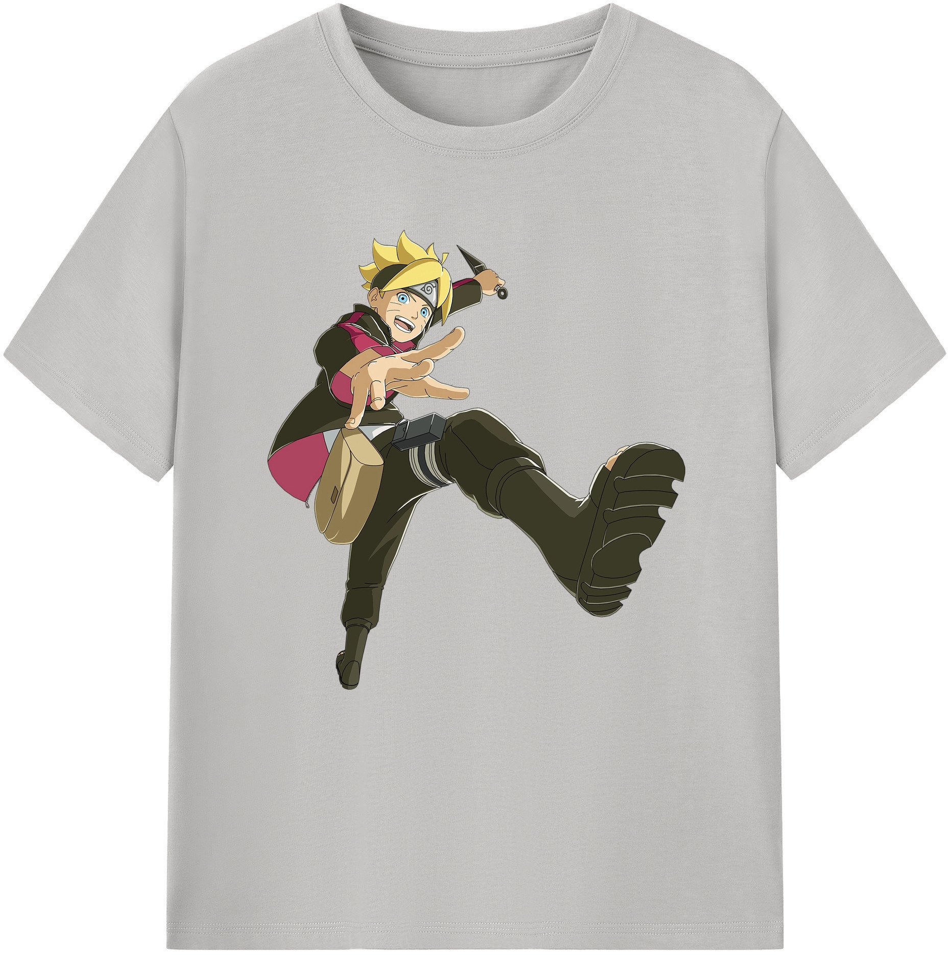 （画像用） NARUTO -ナルト- うずまき ボルト Uzumaki Boruto レディースカジュアルプリントTシャツ（綿100％）