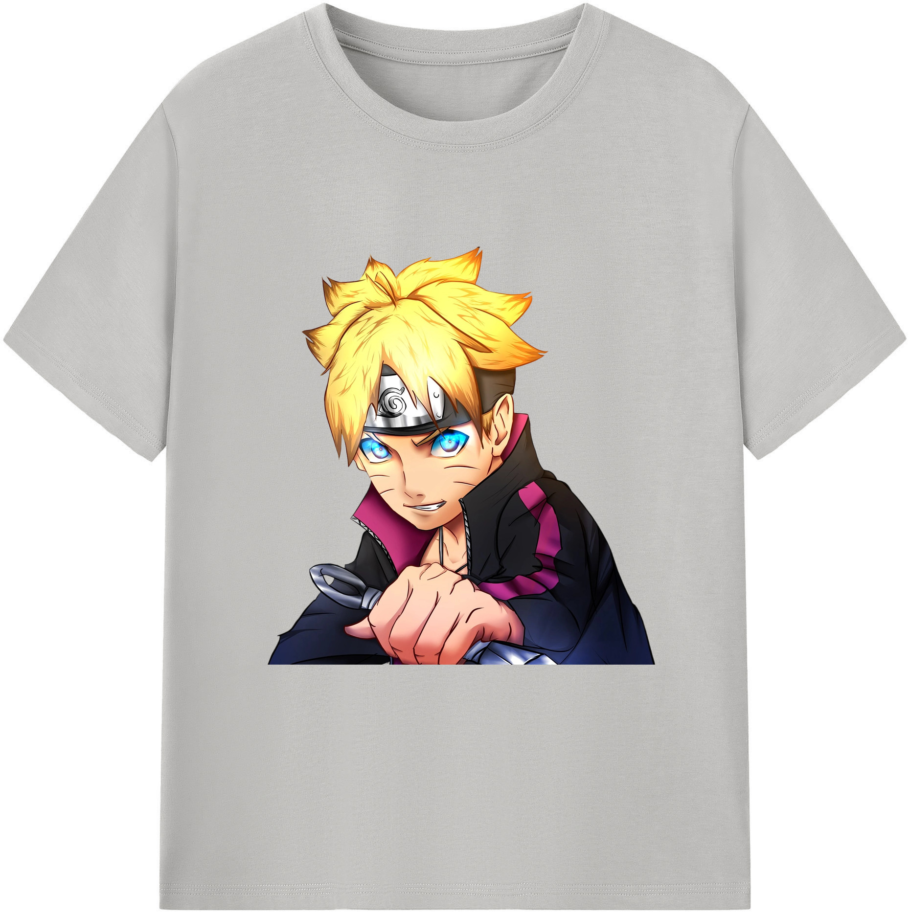 （画像用） NARUTO -ナルト- うずまき ボルト Uzumaki Boruto レディースカジュアルプリントTシャツ（綿100％）