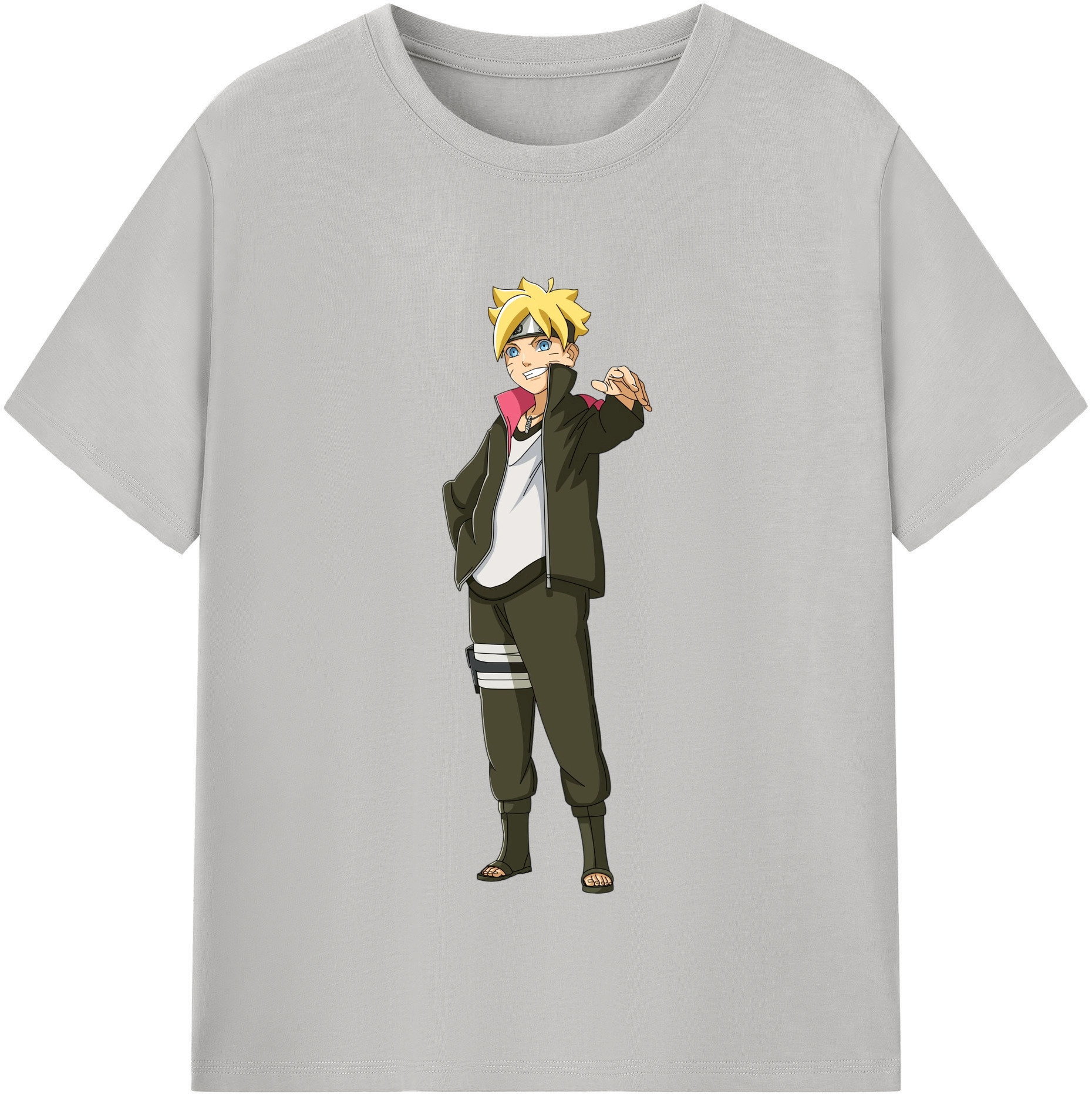 （画像用） NARUTO -ナルト- うずまき ボルト Uzumaki Boruto レディースカジュアルプリントTシャツ（綿100％）